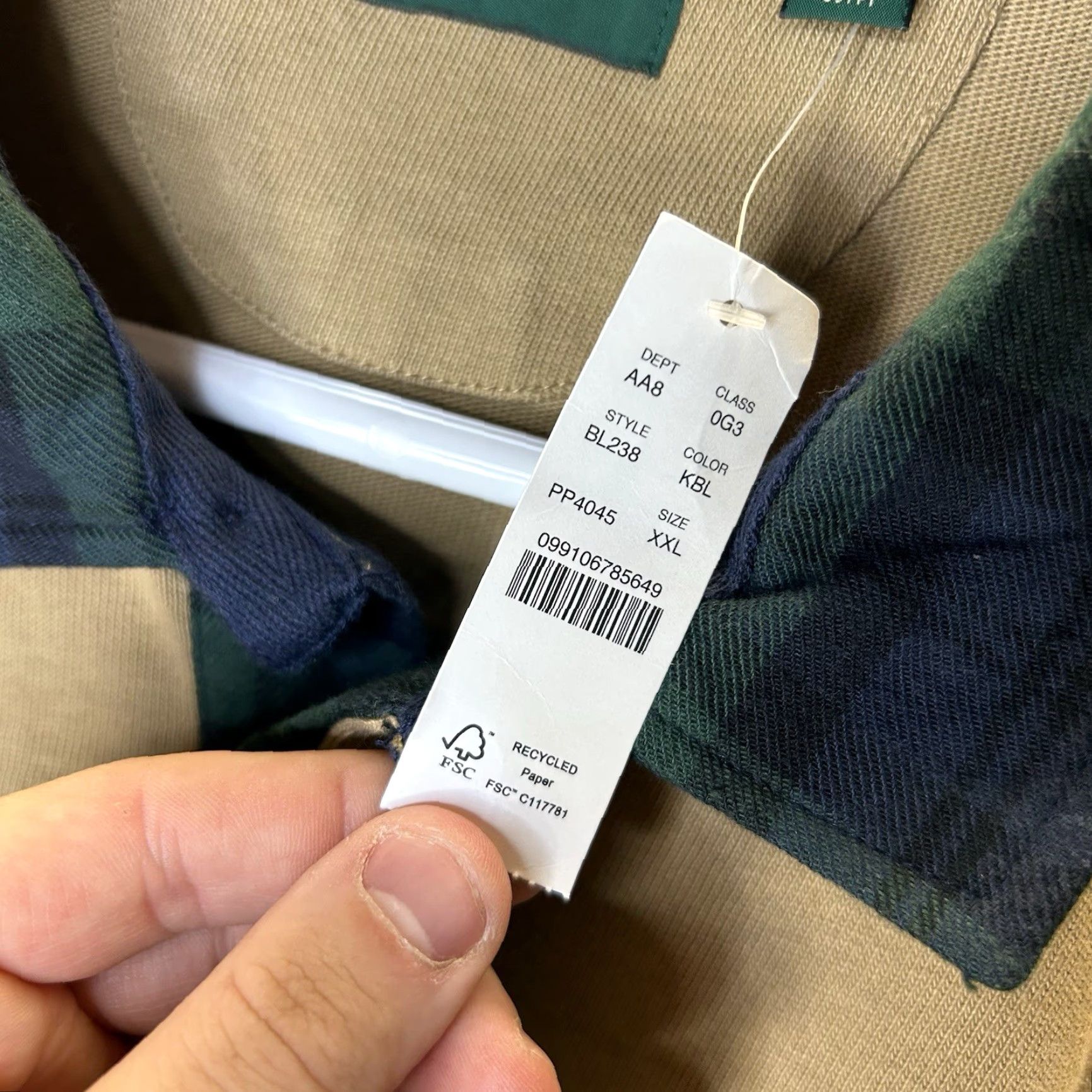 J.Crew New J Crew Oarsman Tartan Collar Long Sleeve Rugby Shirt Padded Elbows Men’s 2XL Size US XXL / EU 58 / 5 - 4 Thumbnail