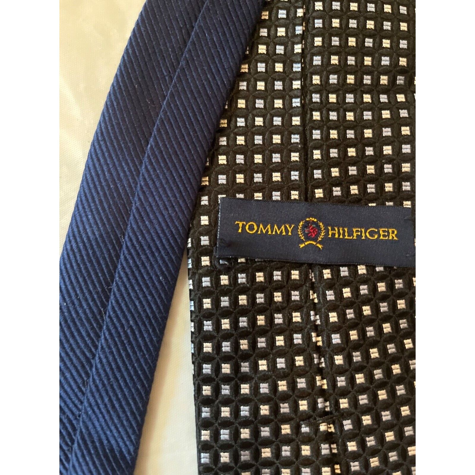 Tommy Hilfiger Tommy Hilfiger Silk Tie ~ Black & Blue ~ Necktie Size ONE SIZE - 5 Thumbnail