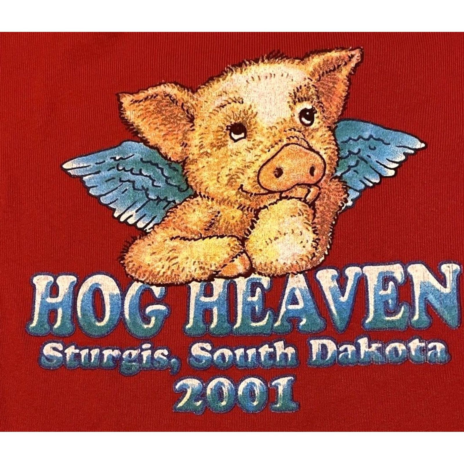 Harley Davidson VINTAGE Sturgis Hog Heaven Faded Shirt Harley Davidson 90s Biker USA Long Sleeve Red Womens L Size L / US 10 / IT 46 - 3 Thumbnail