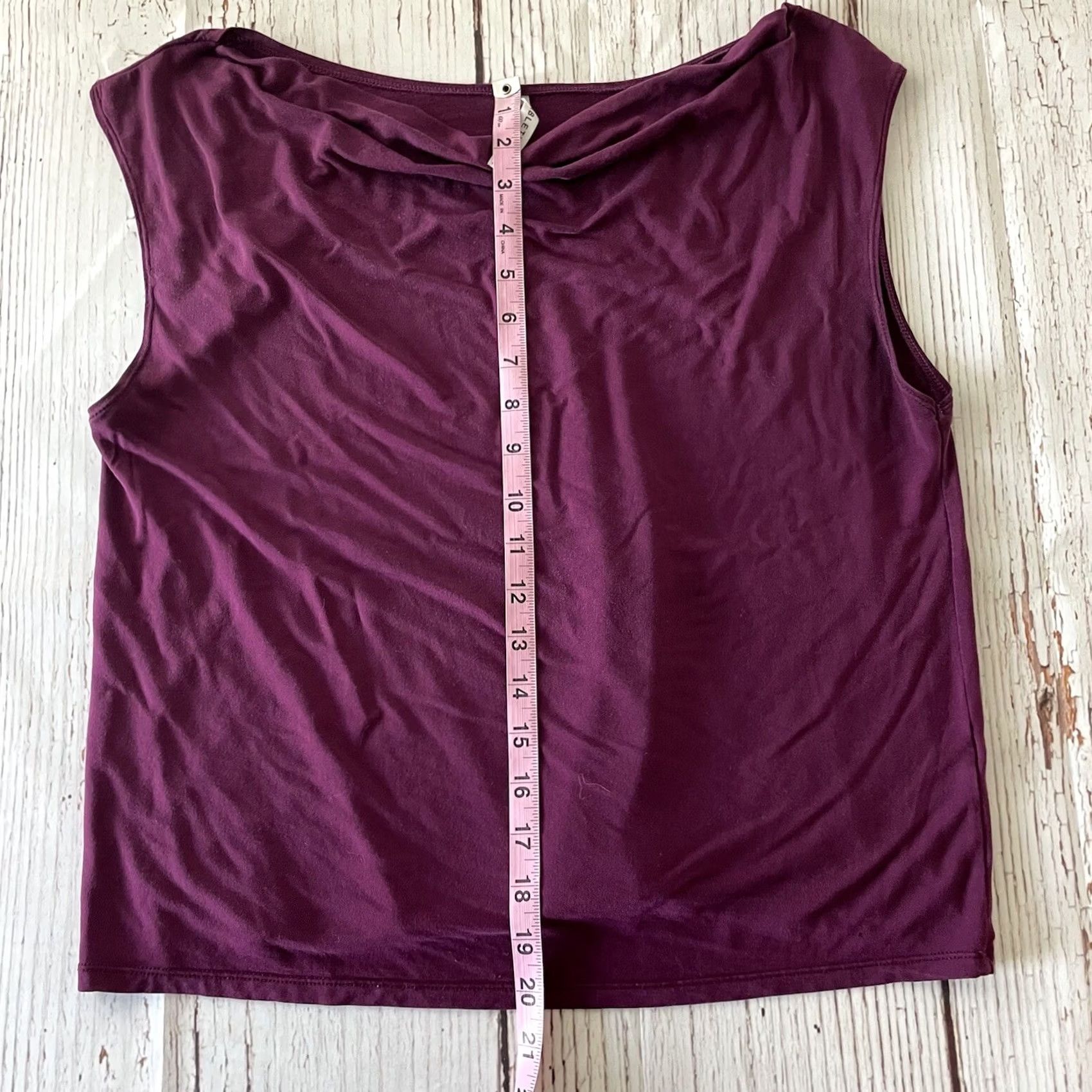 Fabletics Fabletics Women's Tank Top Sleeveless Casual Purple M Size Basic Round Neck Solid Shirt Size M / US 6-8 / IT 42-44 - 4 Thumbnail