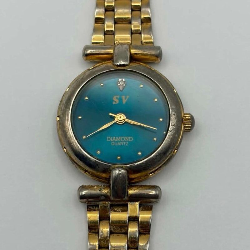 Other Vintage Gold & Blue Sergio Valente Watch Size ONE SIZE - 3 Thumbnail