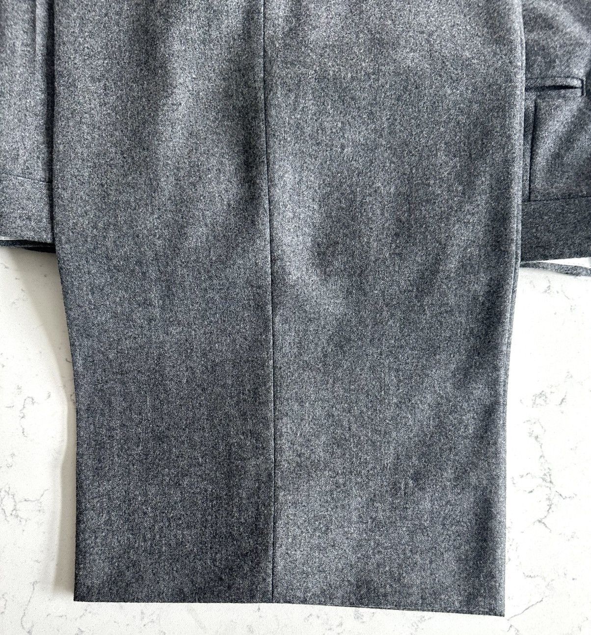 Canali Canali Mid-Grey Wool Dress Trousers – Size 38 (EU 56) Size 38R - 5 Thumbnail