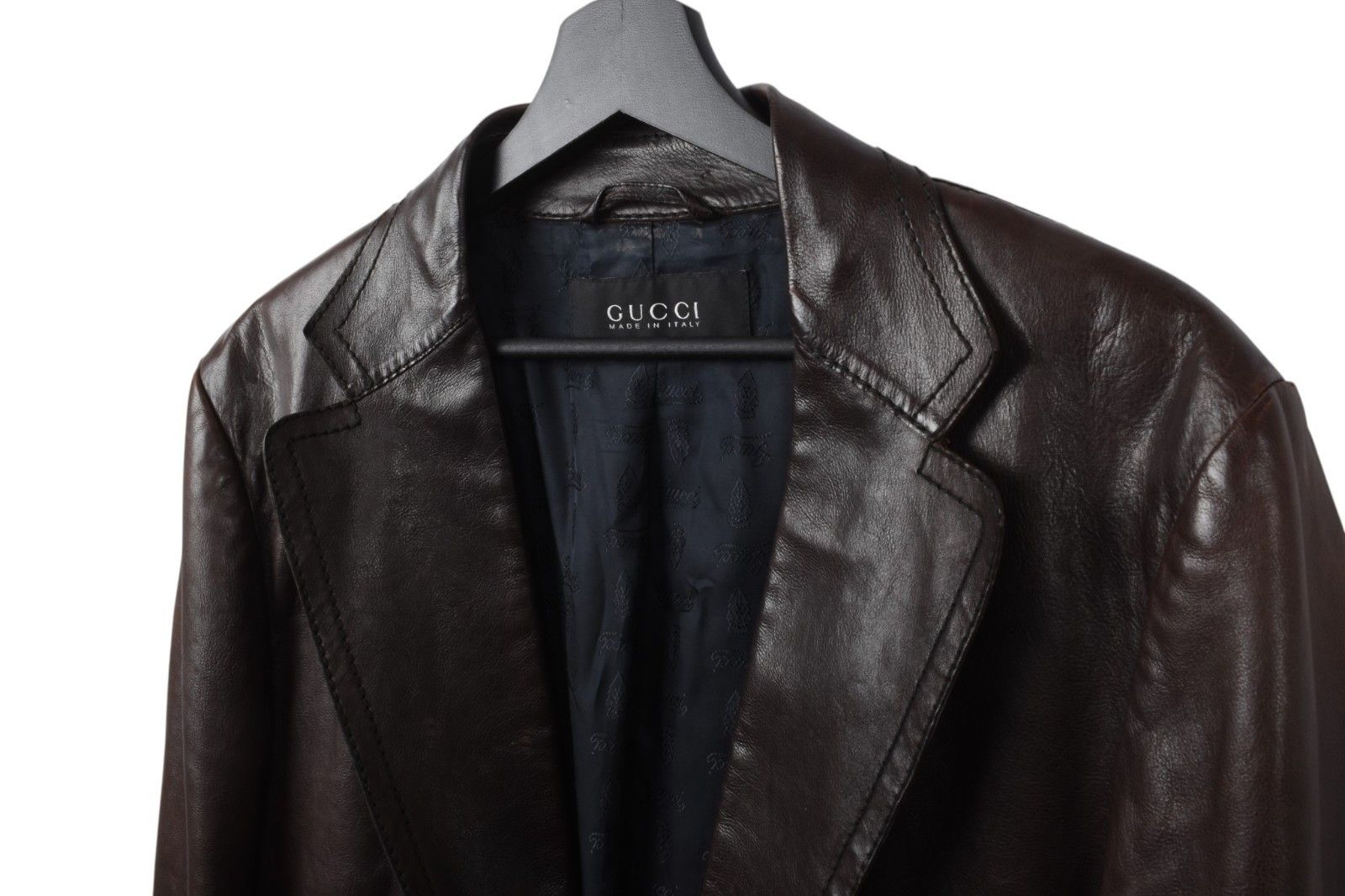 Gucci Gucci Men Leather Jacket blazer style Size IT52-L, S1931 Size US L / EU 52-54 / 3 - 4 Thumbnail