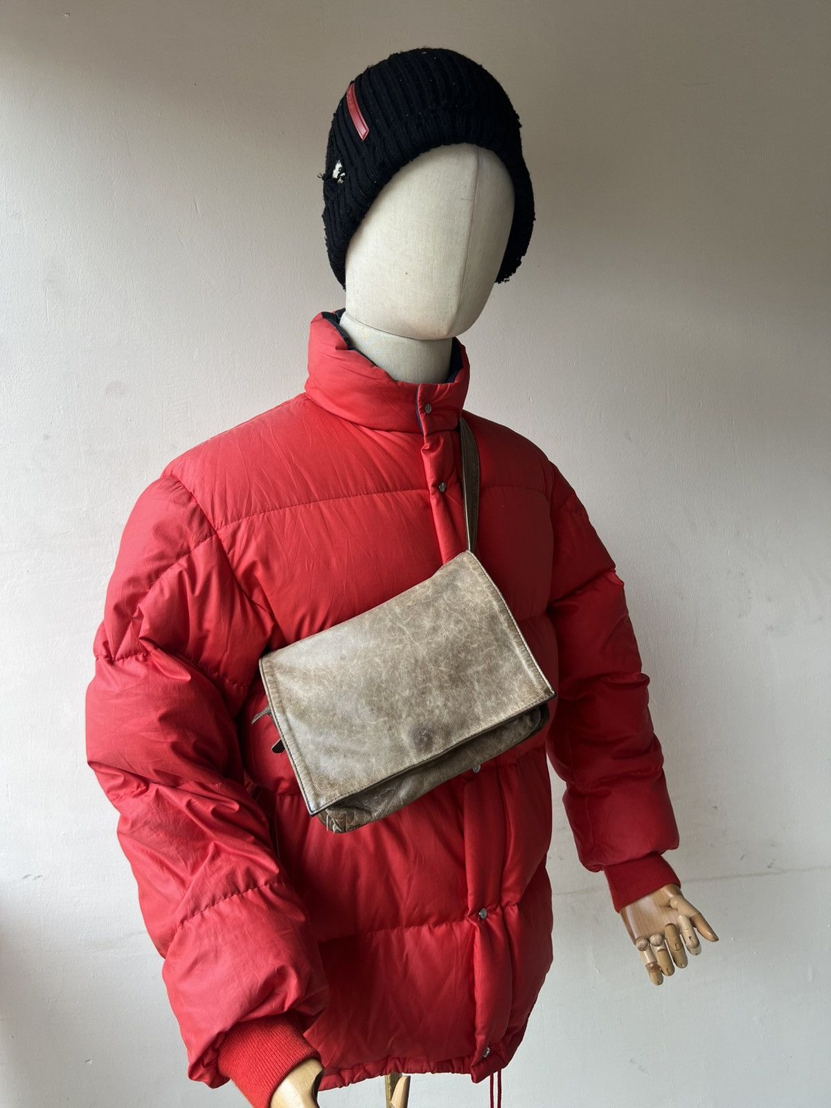 Vintage B. Stuff Japan Patina Leather Hybrid Bag