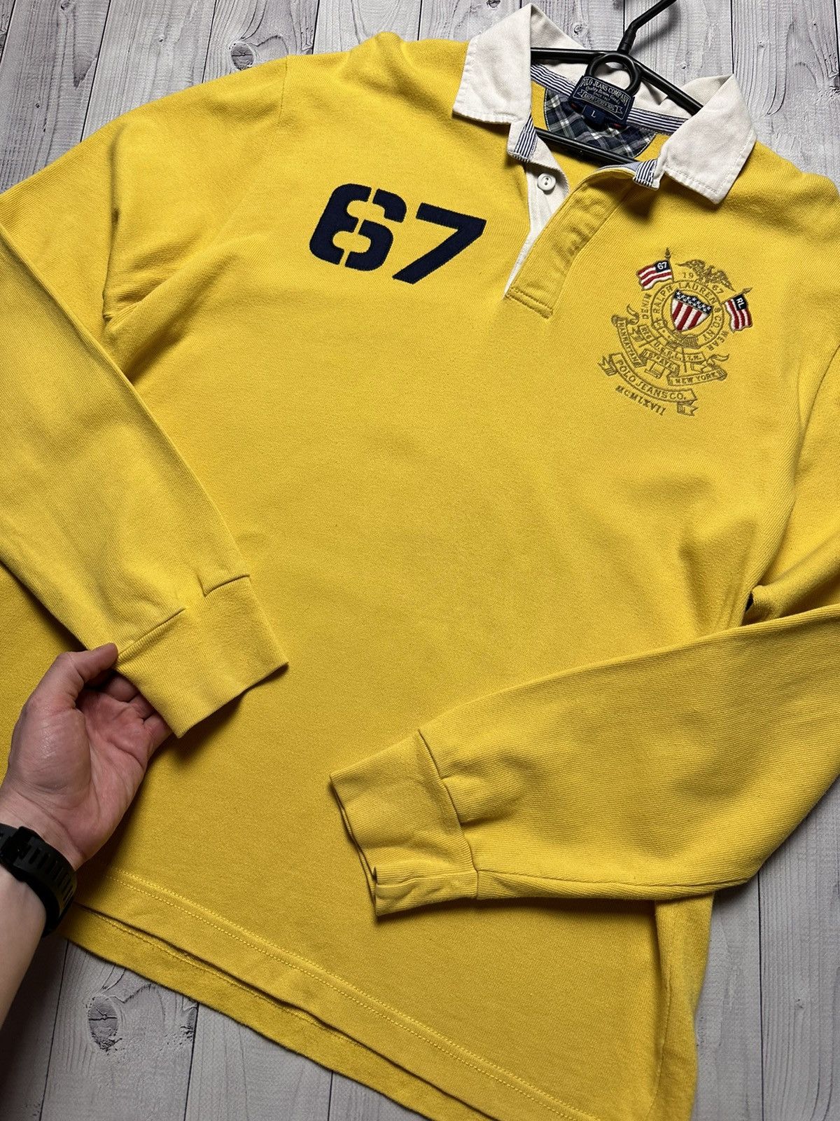 Ralph Lauren Vintage Rugby polo Ralph Lauren size L logo yellow rare Size US L / EU 52-54 / 3 - 5 Thumbnail