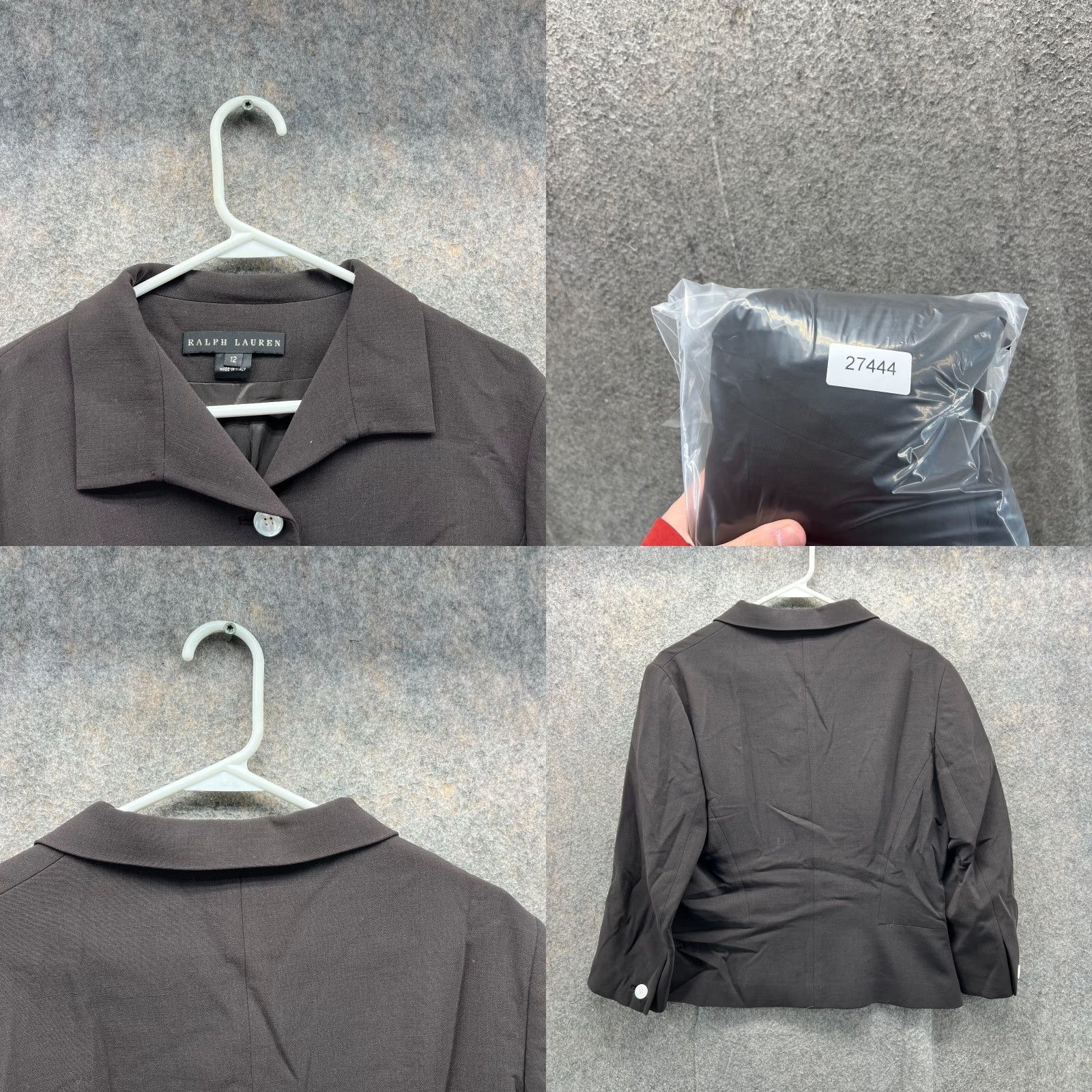 Ralph Lauren VINTAGE Ralph Lauren Blazer Women 12 Brown Italy Wool Tailored Sports Jacket Black Label Size XL / US 12-14 / IT 48-50 - 8 Thumbnail