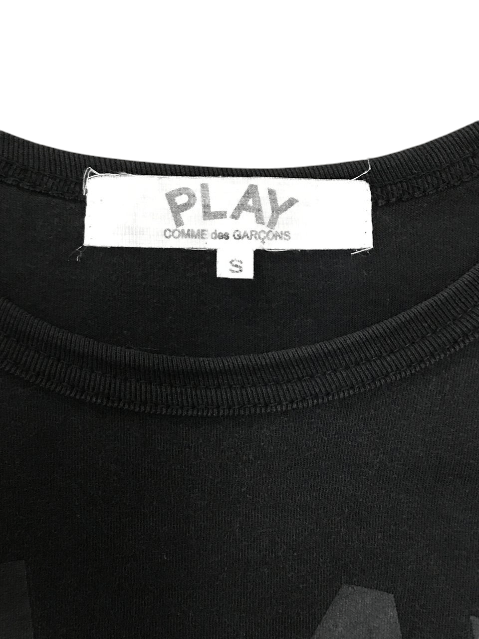 Comme des Garcons Comme des Garçons 'Play' Spellout Blacks T-Shirt Size S / US 4 / IT 40 - 8 Thumbnail