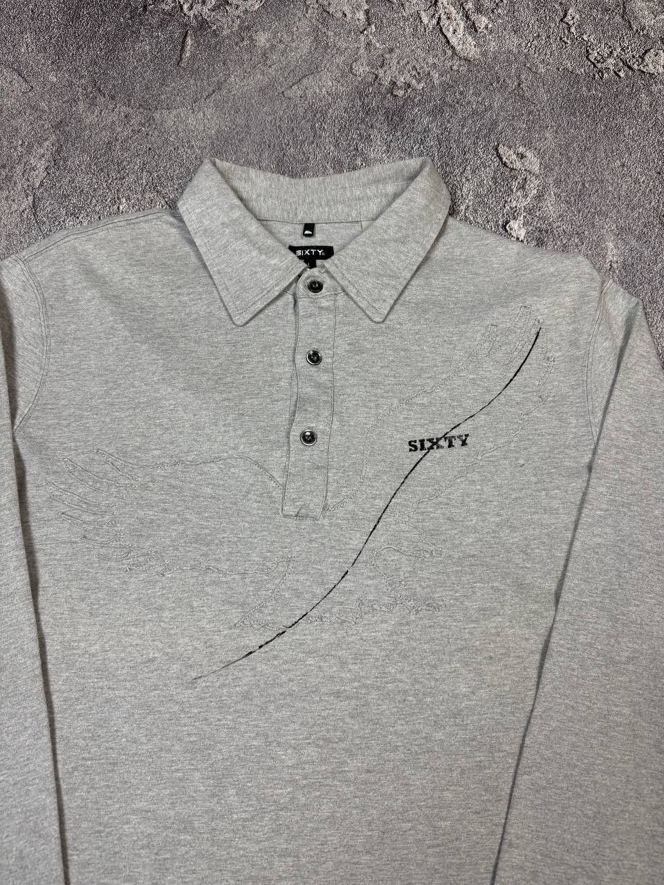 If Six Was Nine Y2K Sixty Eagle Polo 2000s Longsleeve Size US L / EU 52-54 / 3 - 4 Thumbnail
