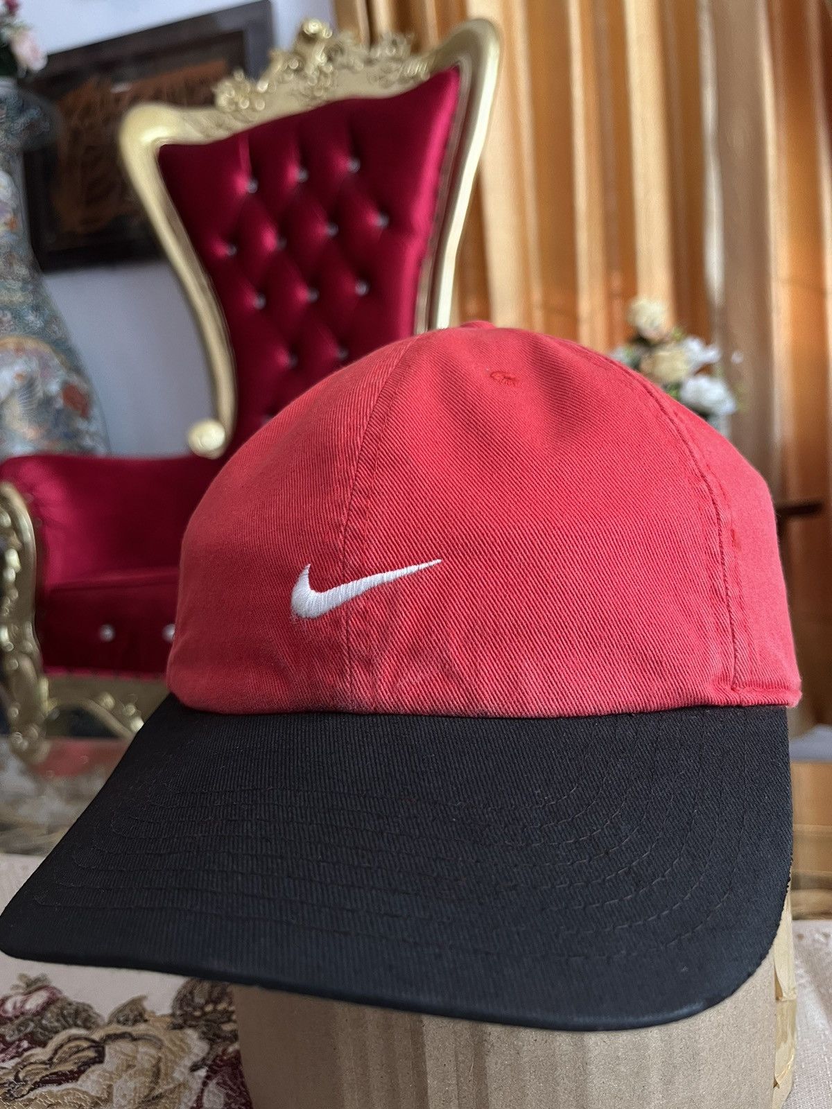 Nike × Vintage 90’s Nike Center Logo Hat Size ONE SIZE - 3 Thumbnail