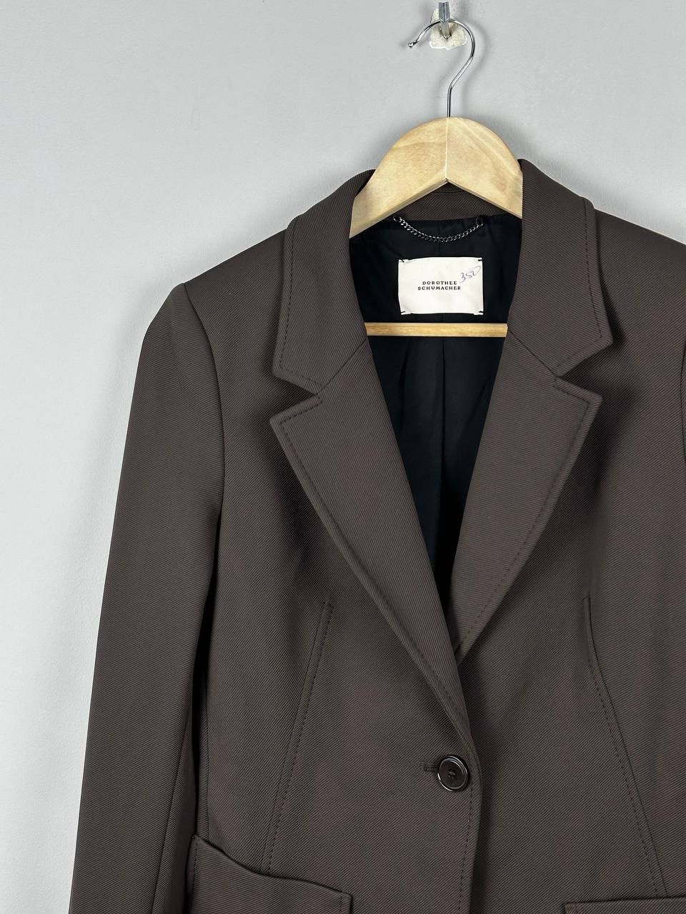 DOROTHEE SCHUMACHER Dorothee Schumacher Brown Luxury Blazer Size XS / US 0-2 / IT 36-38 - 3 Thumbnail