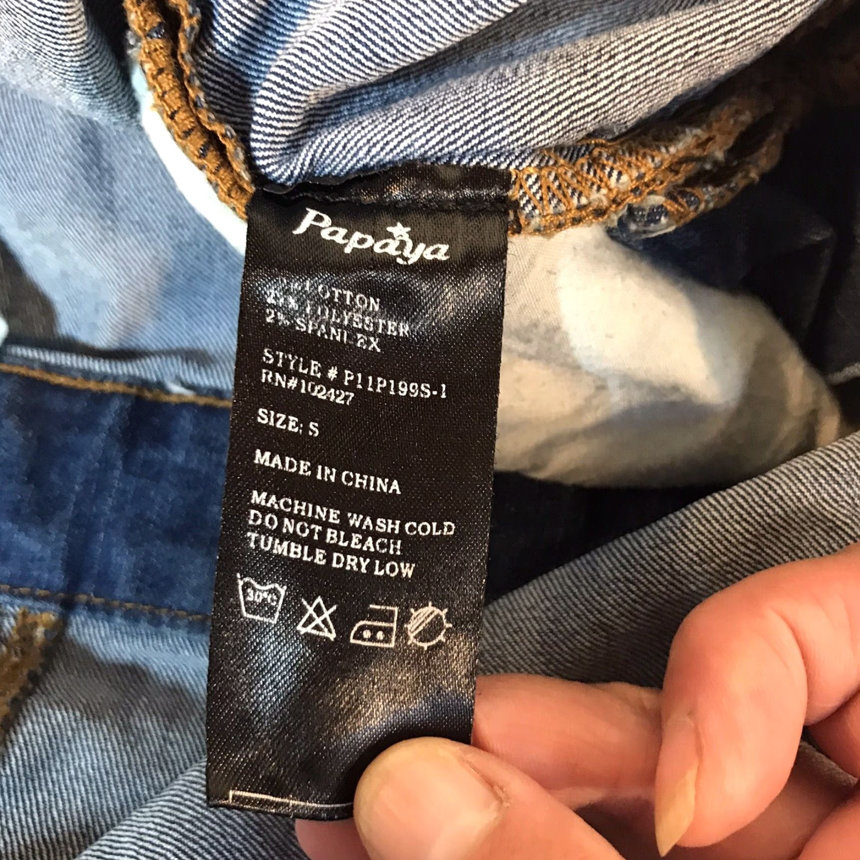 Vintage VINTAGE Papaya Women's Denim Shortalls Size S Dark Wash Casual Summer Spring Stretch Pockets Size 28" / US 6 / IT 42 - 3 Thumbnail