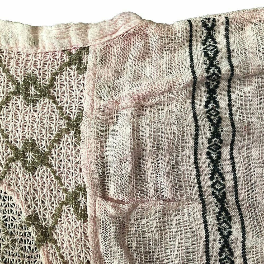 Designer Used Pink Hand Made Loom Bluse L Size L / US 10 / IT 46 - 3 Thumbnail