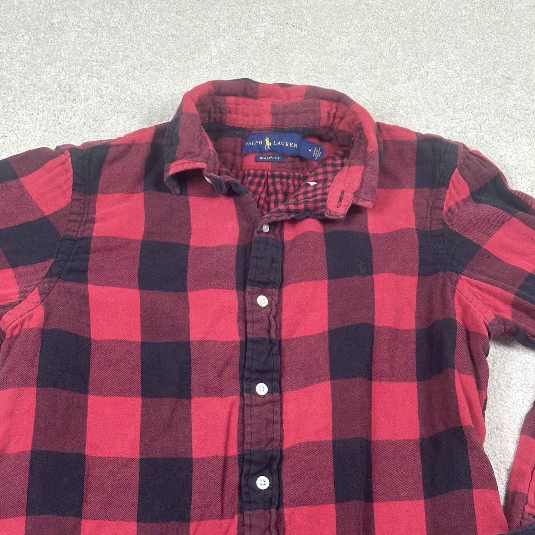 Polo Ralph Lauren Polo Ralph Lauren Shirt Mens Small Red Buffalo Plaid Lumber Jack Flannel Shirt Size US S / EU 44-46 / 1 - 3 Thumbnail