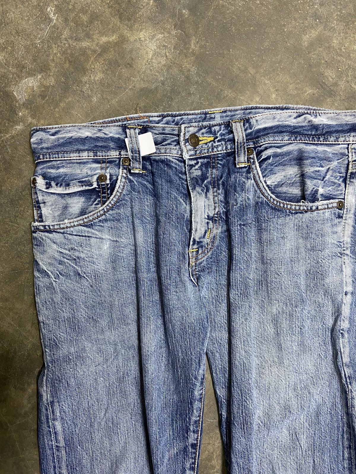 If Six Was Nine Vintage Edwin Jeans Distressed flare jeans faded denim Size US 34 / EU 50 - 7 Thumbnail