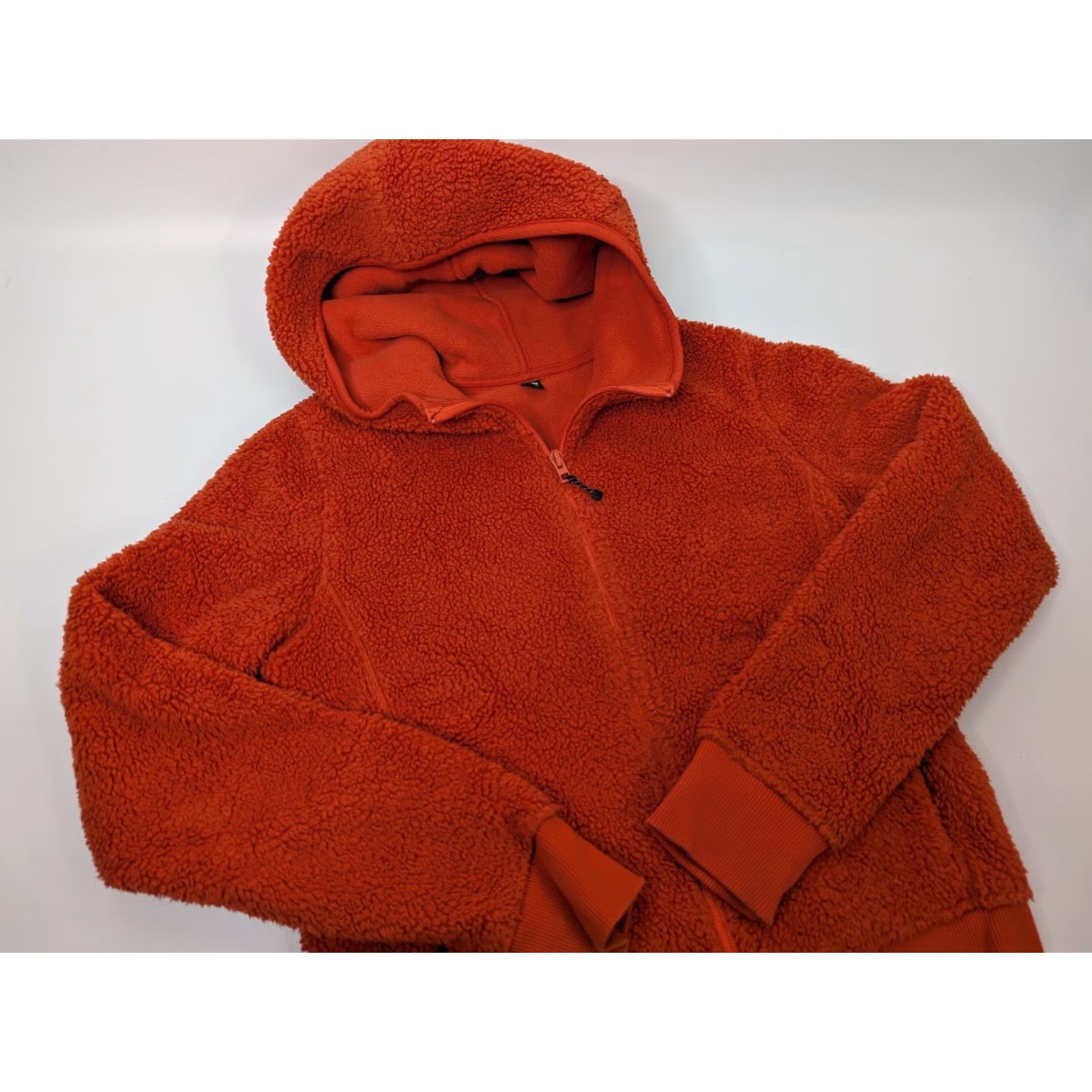 Uniqlo VINTAGE Uniqlo Blocktech Fleece Pile-Lined Zip Hoodie Fleece Jacket Orange XS Women Hoodie Sleeve Long Zip Size XS / US 0-2 / IT 36-38 - 2 Thumbnail