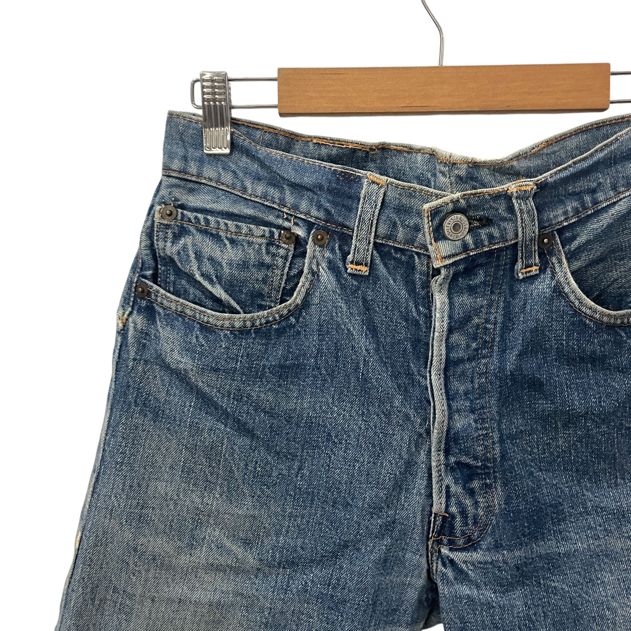 Levi's Vintage 70s Levis Big E Button 2 Custom Short Denim Size US 29 - 2 Thumbnail