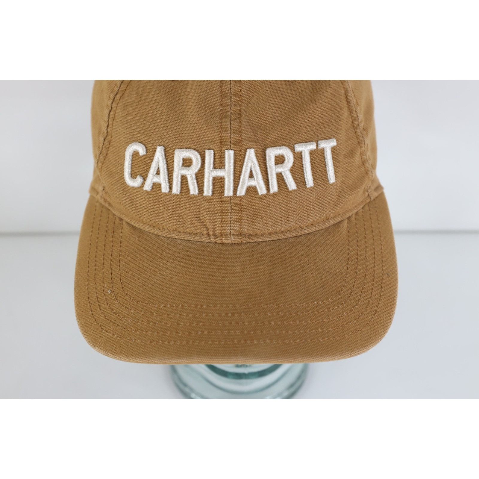 Carhartt Vintage Y2K Carhartt Spell Out Canvas Hat Cap Duck Brown Size ONE SIZE - 2 Thumbnail