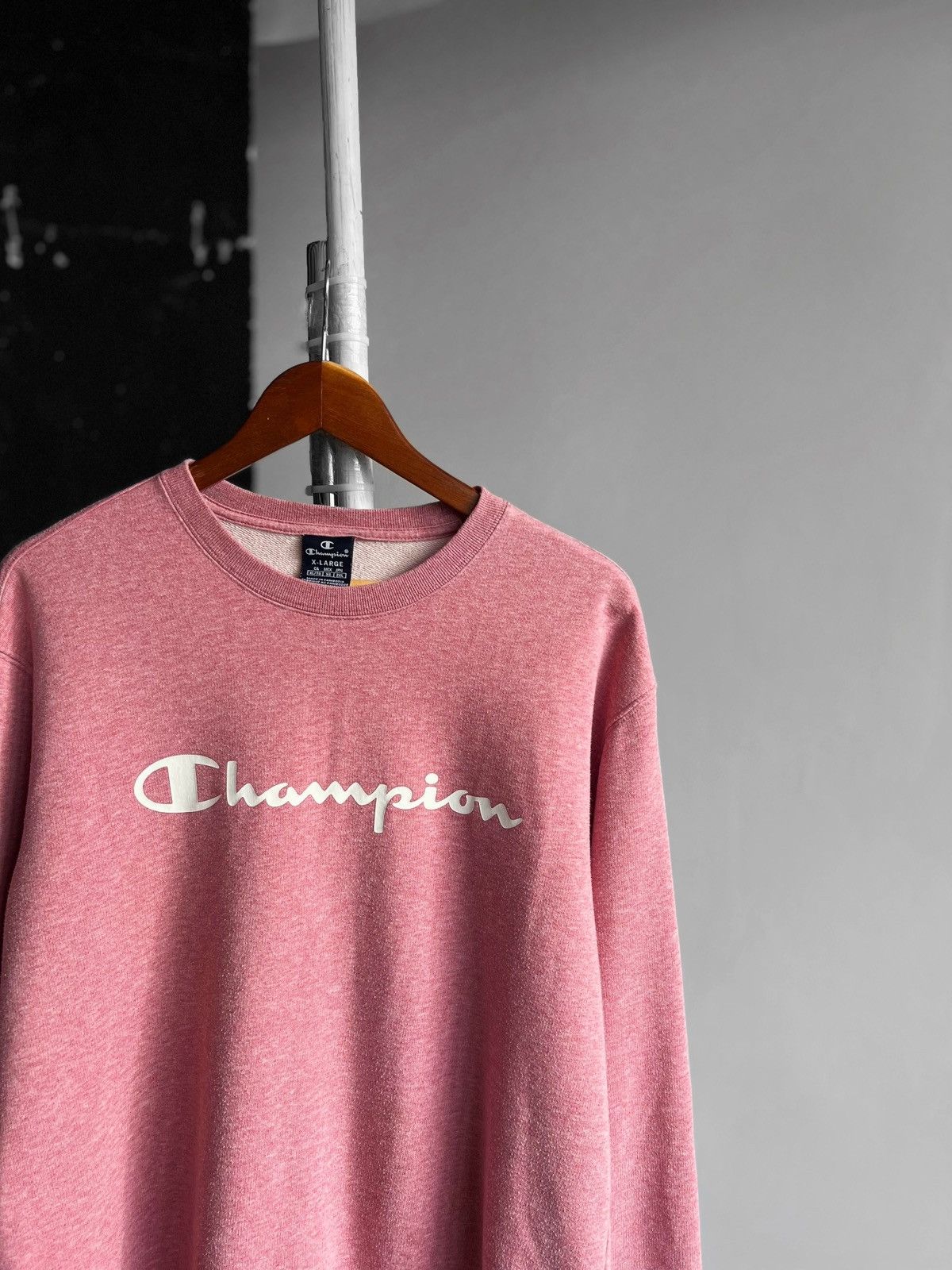 Champion × Designer Champion Womens Pink Long Sleeve Sweatshirt Center Logo Size XL / US 12-14 / IT 48-50 - 2 Thumbnail
