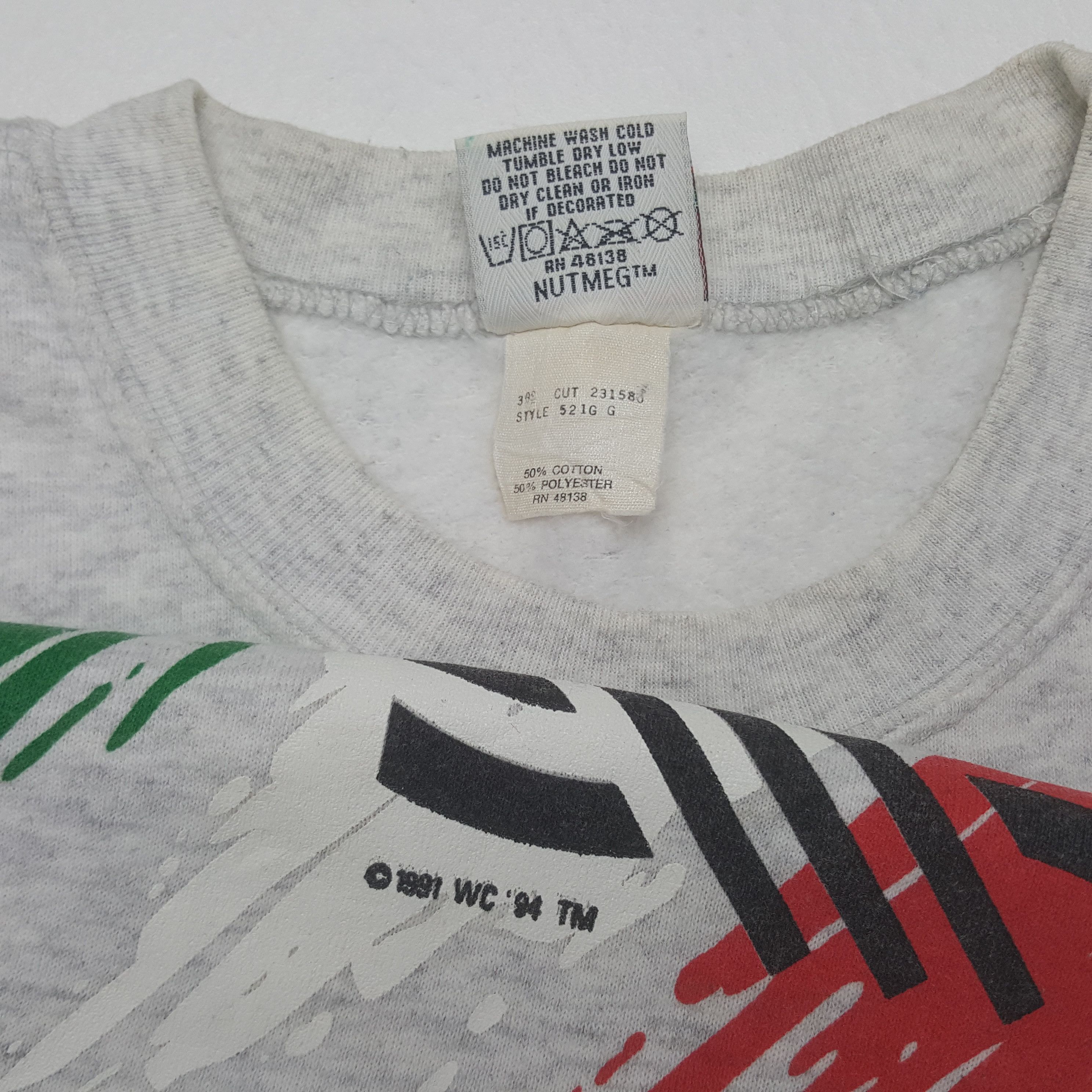 Nutmeg Vintage Italia World Cup 1991 Sweatshirt C315N4 Size US L / EU 52-54 / 3 - 8 Thumbnail