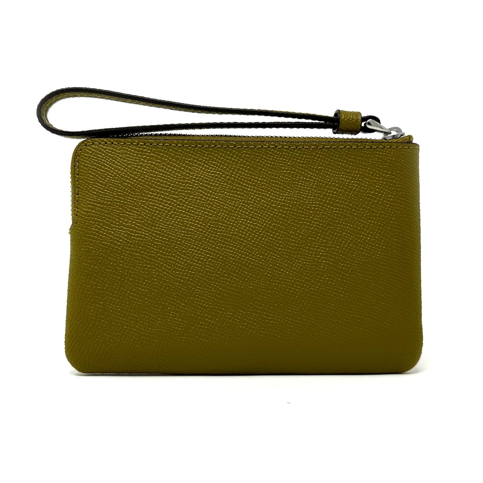 Coach Coach Corner Zip Wristlet in Citron Green Leather 58032 Size ONE SIZE - 3 Thumbnail