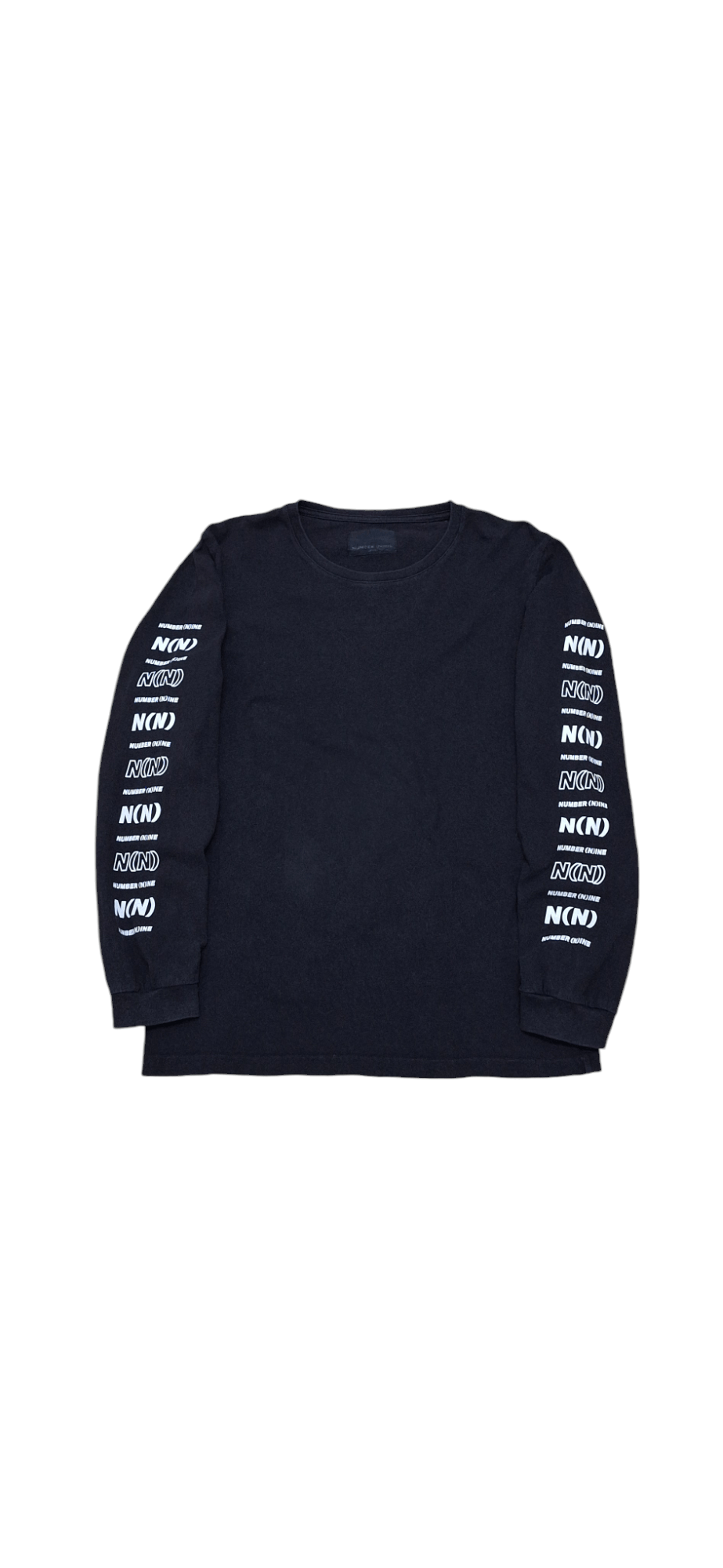 Numbernine Thermal Long Sleeve Shirt Faded Black Thermal LS