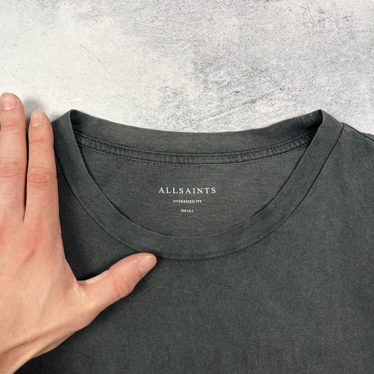 Allsaints Designer Allsaints Imprint y2k big logo oversize faded tee Size US S / EU 44-46 / 1 - 9 Thumbnail
