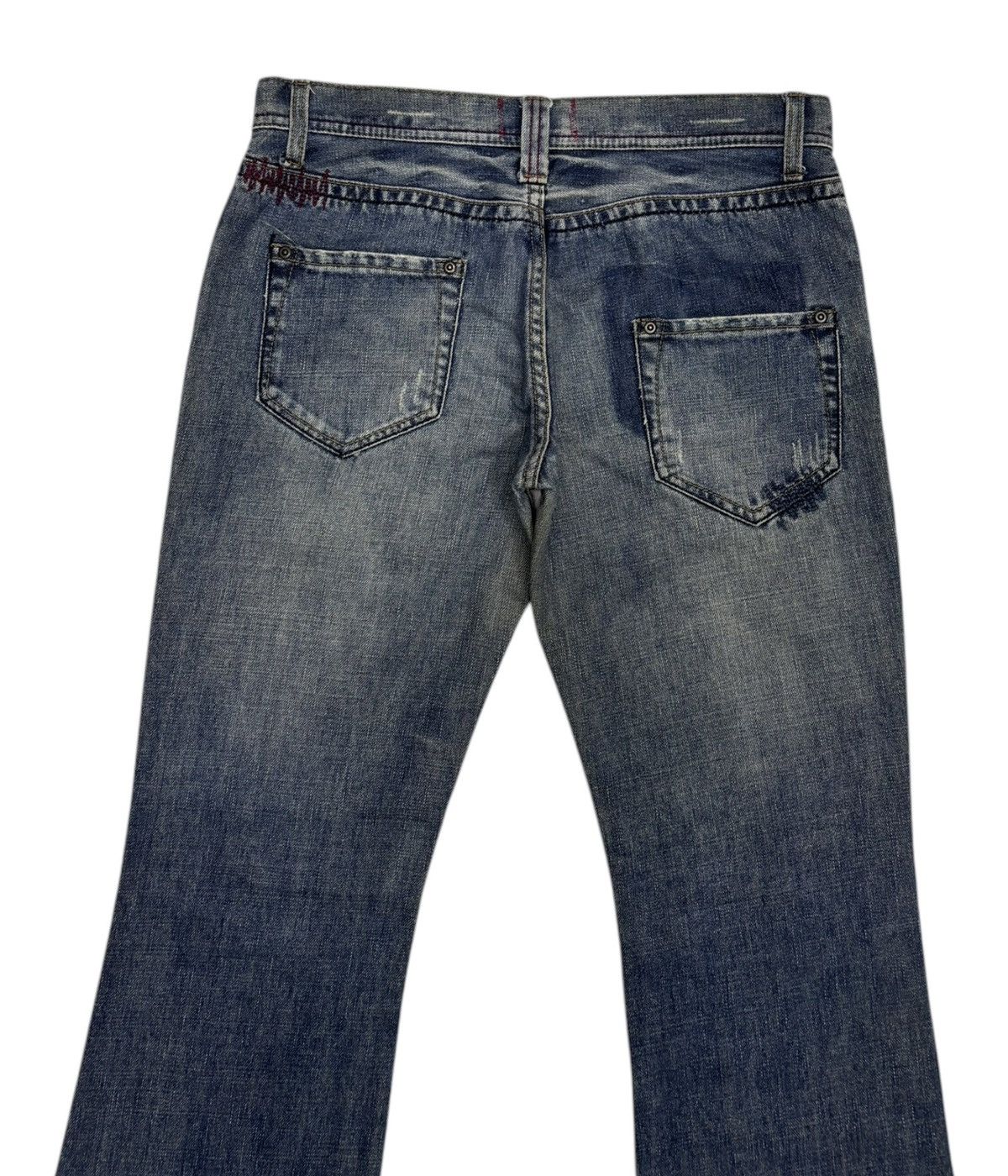 Kapital A:R Sashiko Boro Patchwork Flared Jeans Distressed Denim Size US 31 - 7 Thumbnail