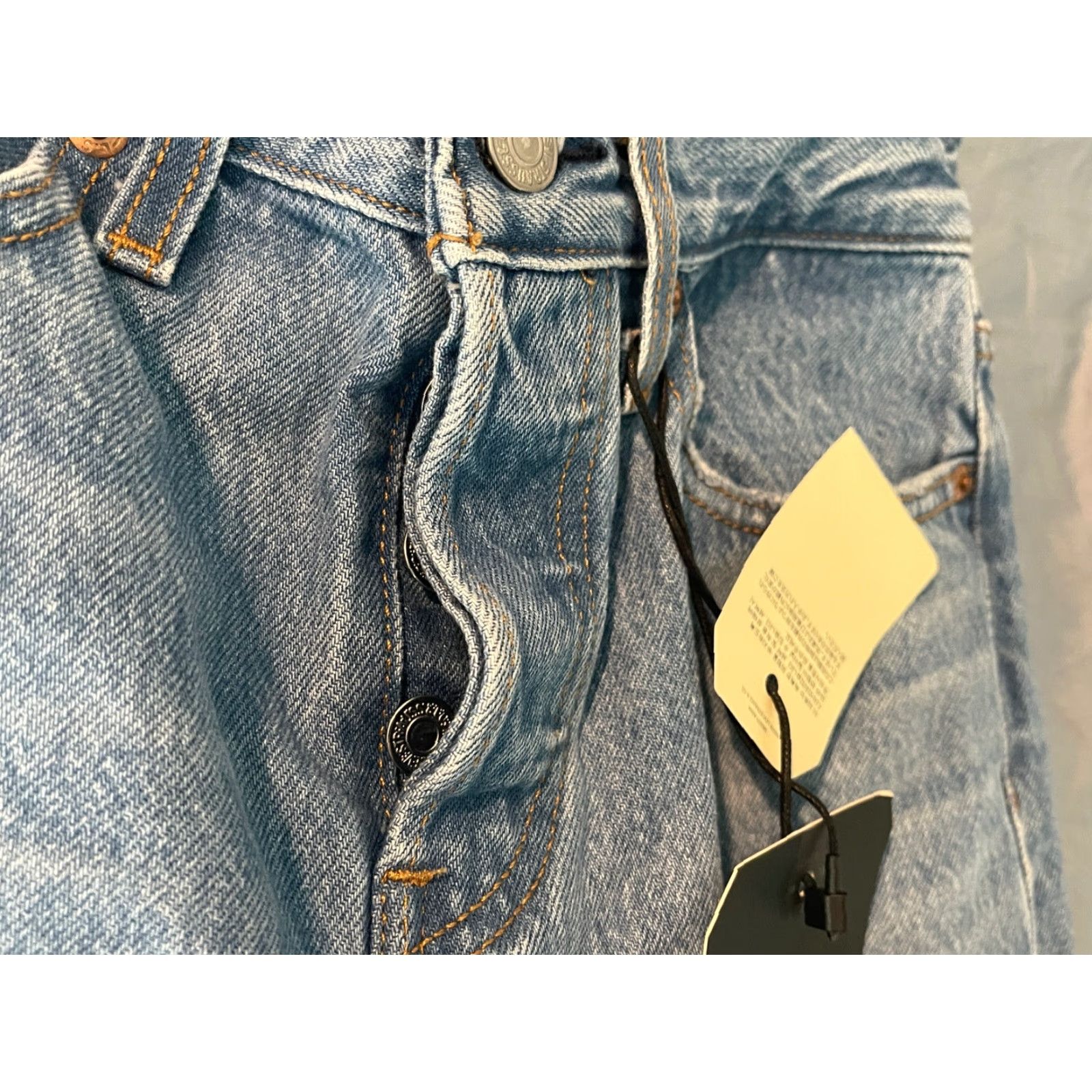 Levi's Levi’s Premium Jeans Size 25 Blue Wedgie Button Fly High Rise Tapered Leg Women Size ONE SIZE - 4 Thumbnail