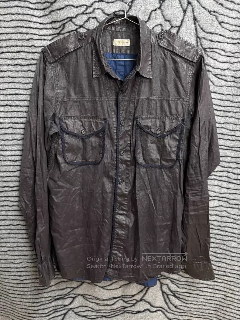 Dries Van Noten DRIES VAN NOTEN Waxed Denim Shirt Size US S / EU 44-46 / 1 - 1 Thumbnail