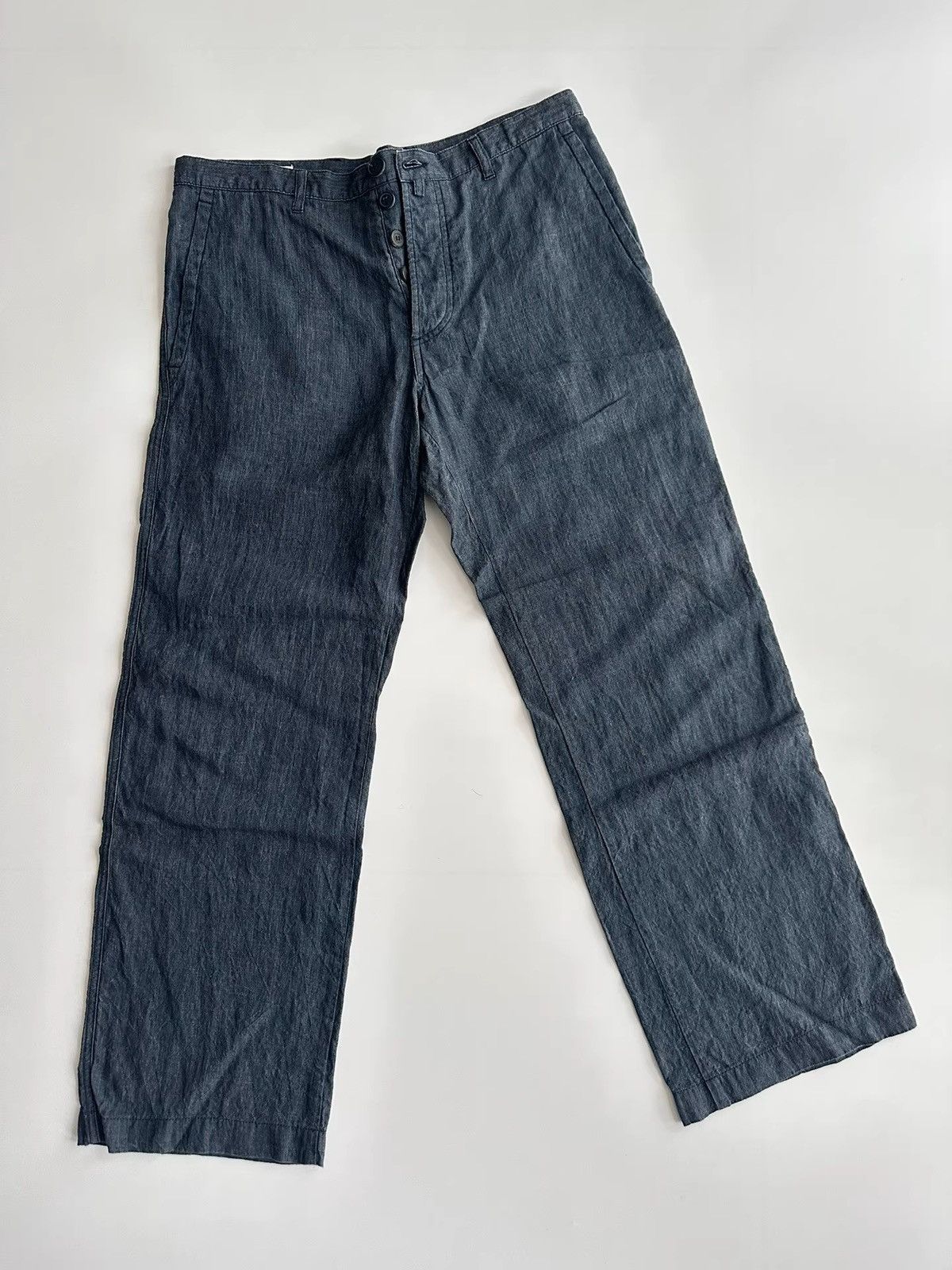Dries Van Noten DVN Linen-Blend Trousers with Lycra Size 48R - 1 Thumbnail