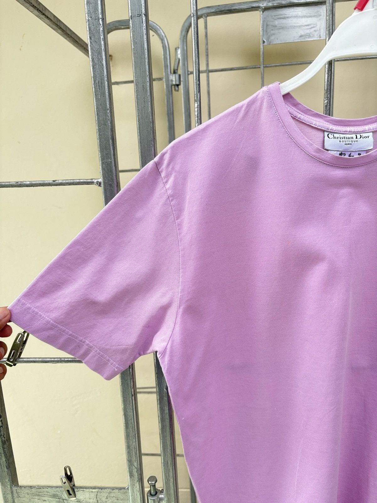 Dior Christian Dior CD embroidery logo pink tee Size S / US 4 / IT 40 - 6 Thumbnail