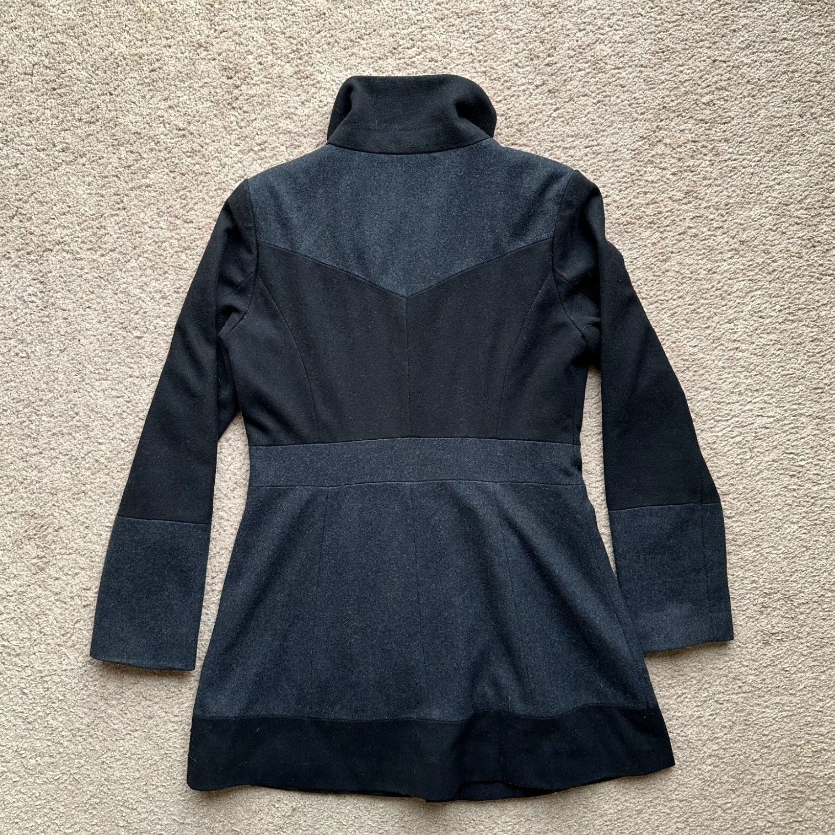 Guess GUESS Jacket Womens Medium Wool Blend Full Zip Mock Neck Black Pockets Size M / US 6-8 / IT 42-44 - 2 Thumbnail