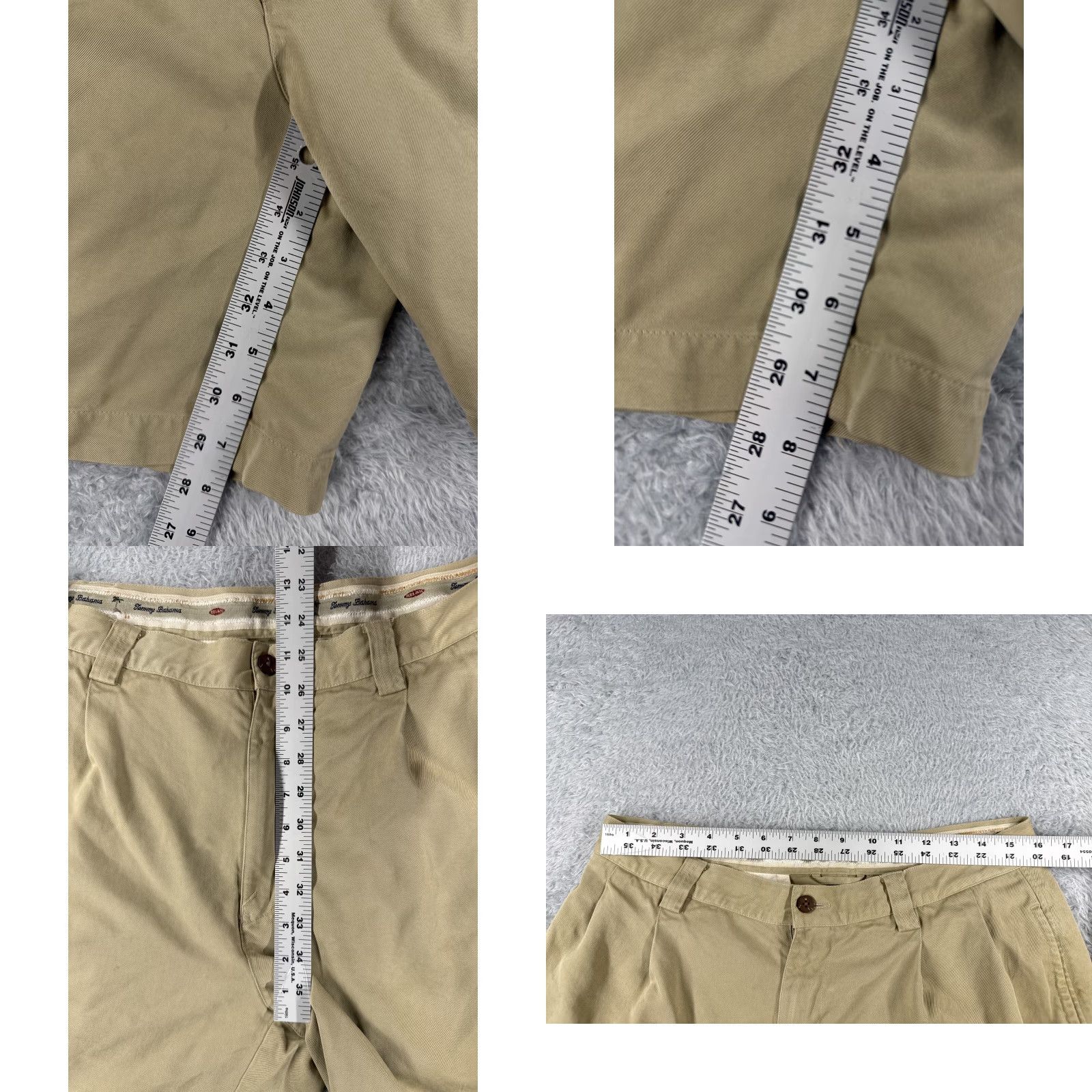 Tommy Bahama VINTAGE Tommy Bahama Shorts Men 34 Beige Silk Pleated Bermuda Beach Resort Casual Ii? Size US 34 / EU 50 - 8 Thumbnail