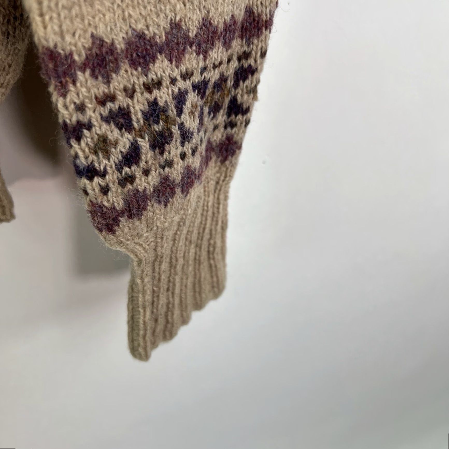 Vintage VINTAGE Al Fresco Design Wool Cardigan Sweater Womens M Brown Argyle/Diamond Pattern Size M / US 6-8 / IT 42-44 - 3 Thumbnail