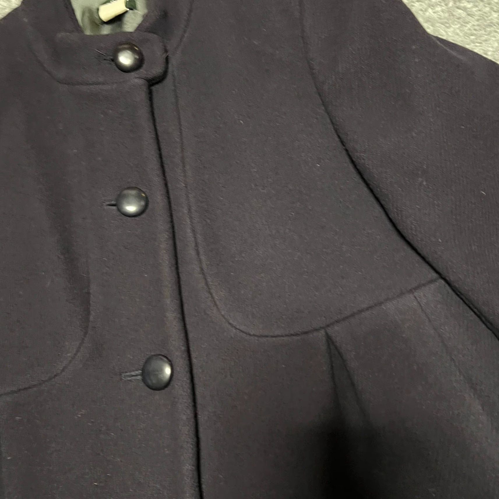 J.Crew J.Crew Trench Coat Womens 6 Purple Wool Long Coat Women Size M / US 6-8 / IT 42-44 - 2 Thumbnail