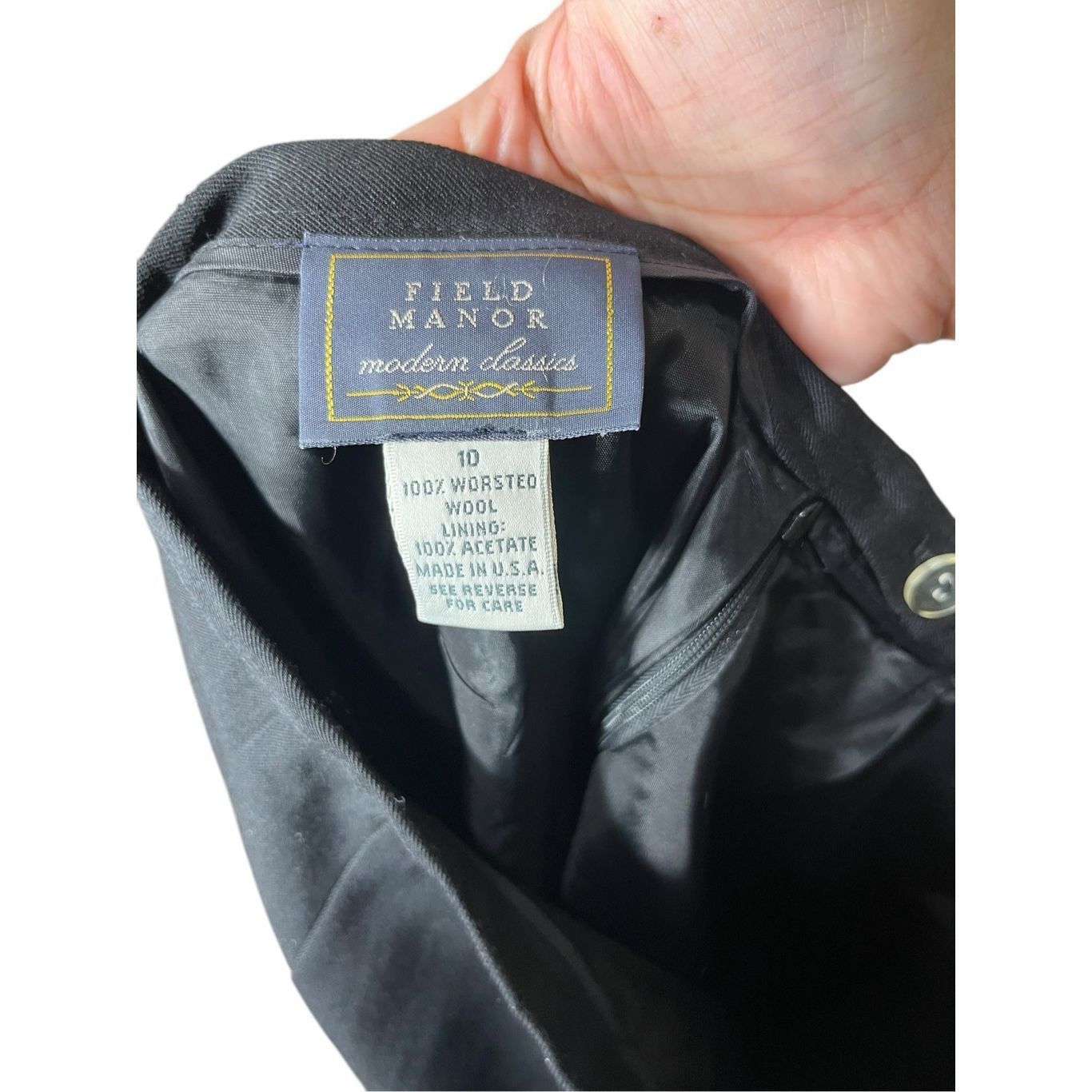 Other Vintage Field Manor skirt black sz 10 long maxi back slit NW Size 32" / US 10 / IT 46 - 9 Thumbnail