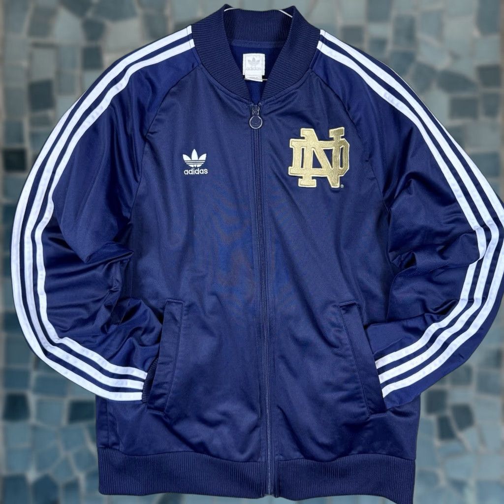 Adidas VINTAGE Adidas Originals Track Jacket Mens S Notre Dame Firebird Trefoil Legacy Size US S / EU 44-46 / 1 - 1 Thumbnail