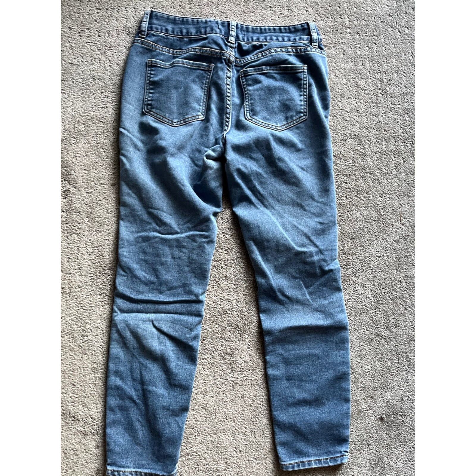 Vintage Harper Jeans Womens 28 Skinny Mid Rise Dark Wash Blue Denim Stretch Size 28" / US 6 / IT 42 - 4 Thumbnail