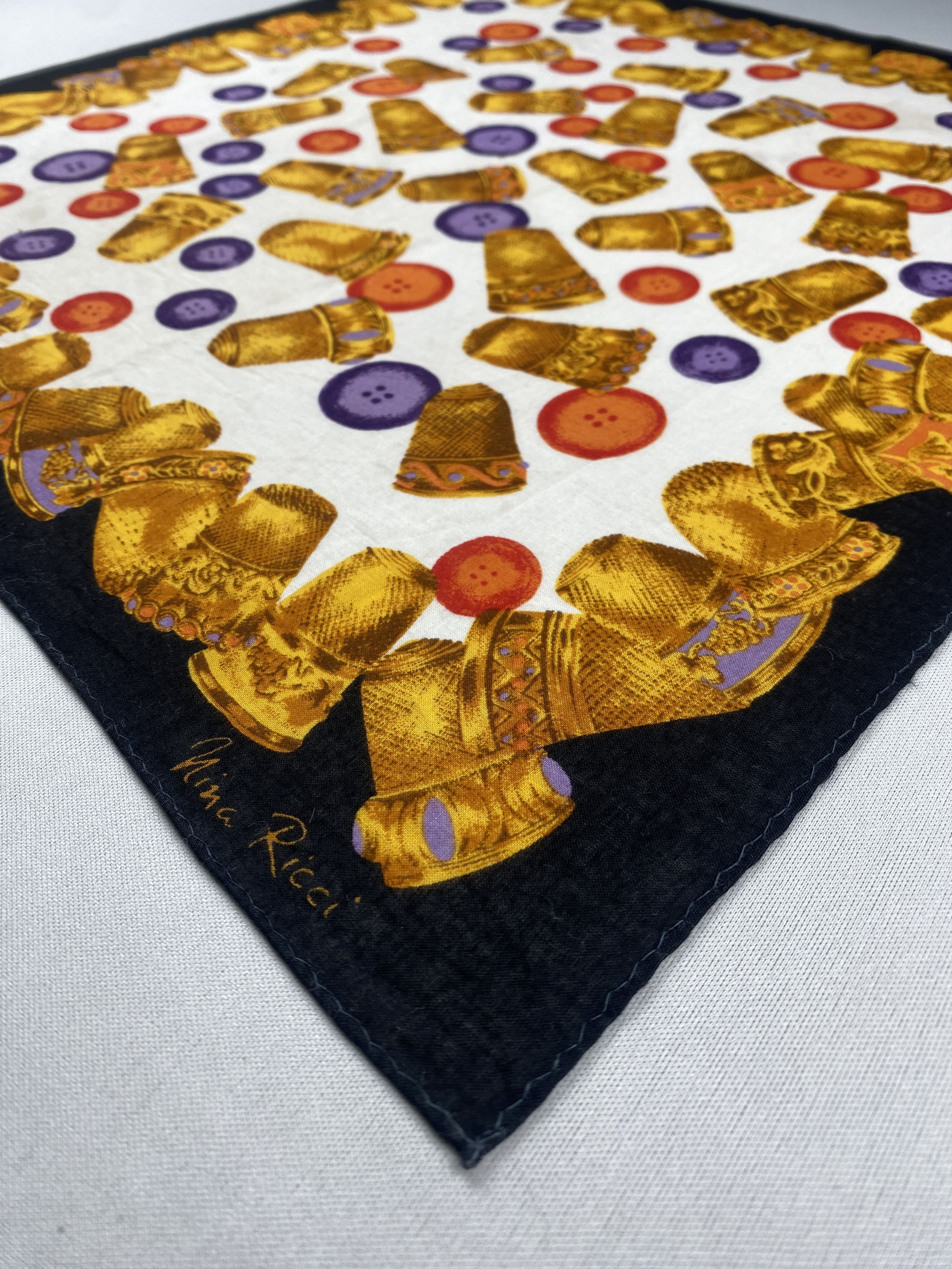 Other Vintage Nina Ricci Handkerchief Pocket Square Bandana Size ONE SIZE - 4 Thumbnail