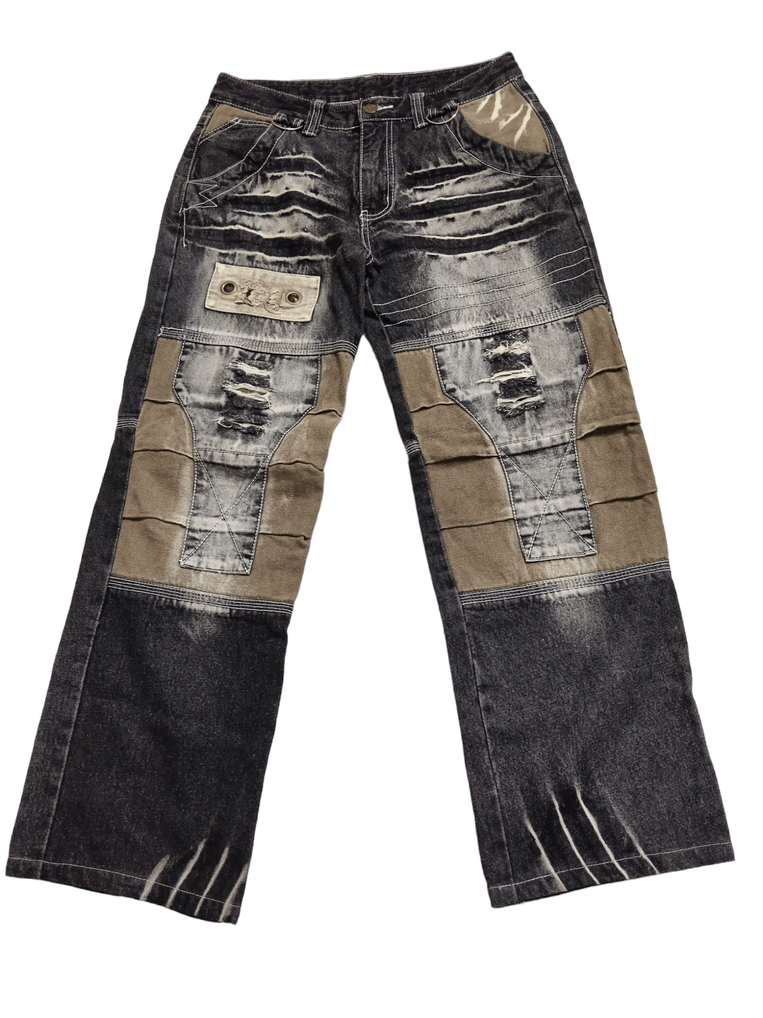 Japanese Brand Aston Design Seditionaries Double Knee Bush Denim Size US 30 / EU 46 - 1 Thumbnail
