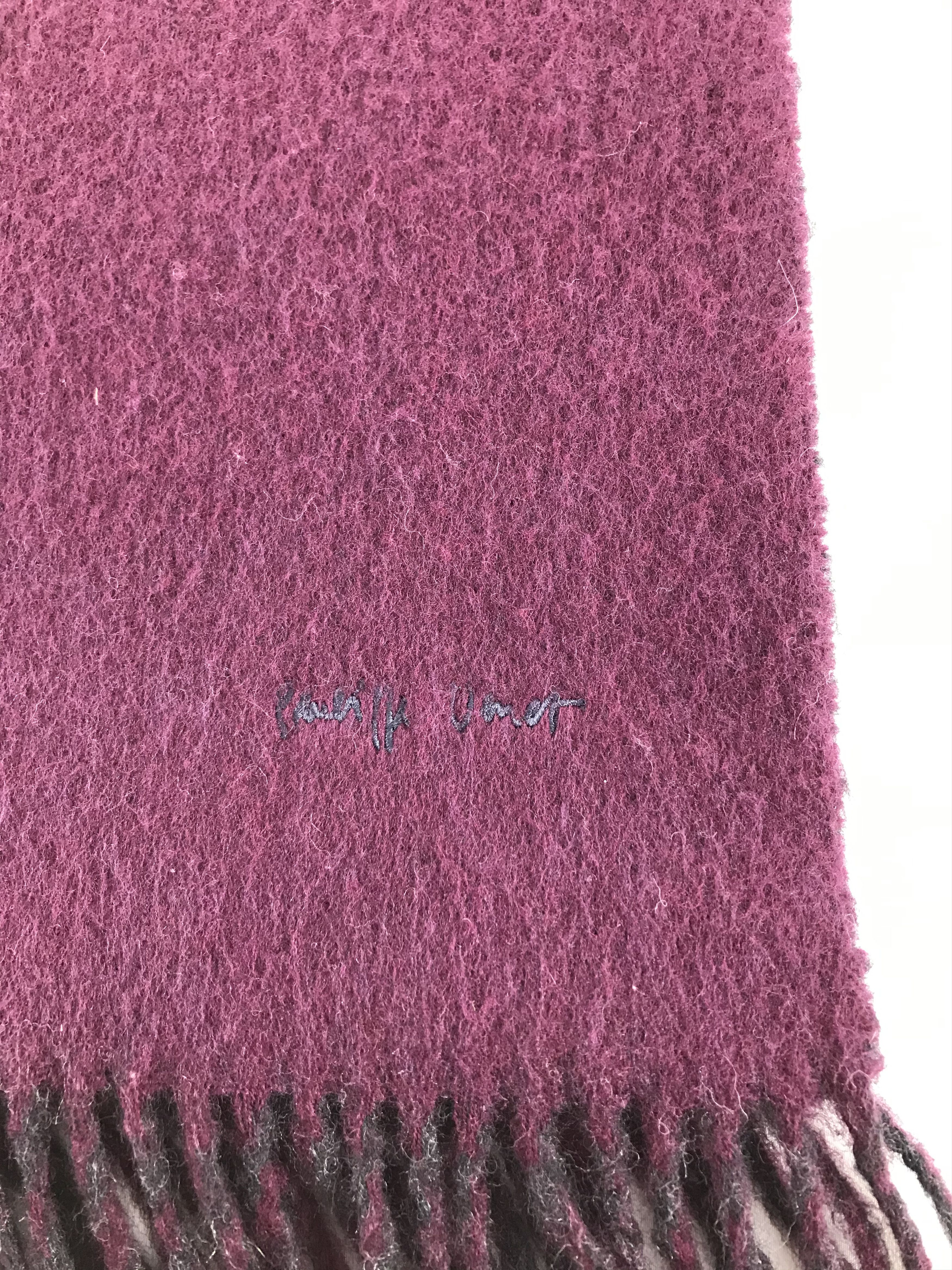 Vintage Philippe Venet Cashmere Scarf Muffler V277 Size ONE SIZE - 4 Thumbnail