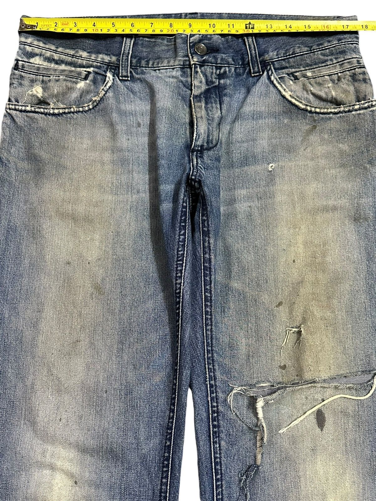 Dolce & Gabbana Vintage Dolce & Gabbana Mud Faded Wash Style Distress Jeans Size US 35 - 12 Thumbnail