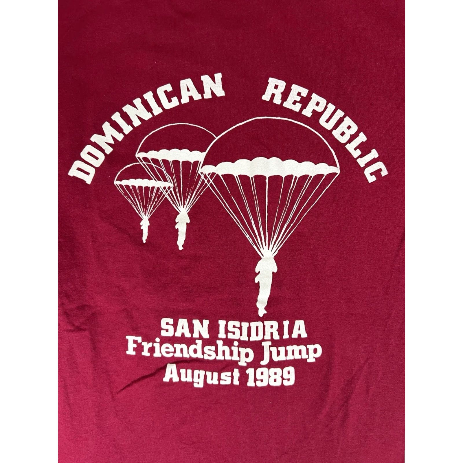 Vintage VINTAGE San Isidro Friendship Jump T-Shirt Military 80s Single Stitch Shirt S Red Men Mens Short Sleeve 80s Military Size US S / EU 44-46 / 1 - 7 Thumbnail
