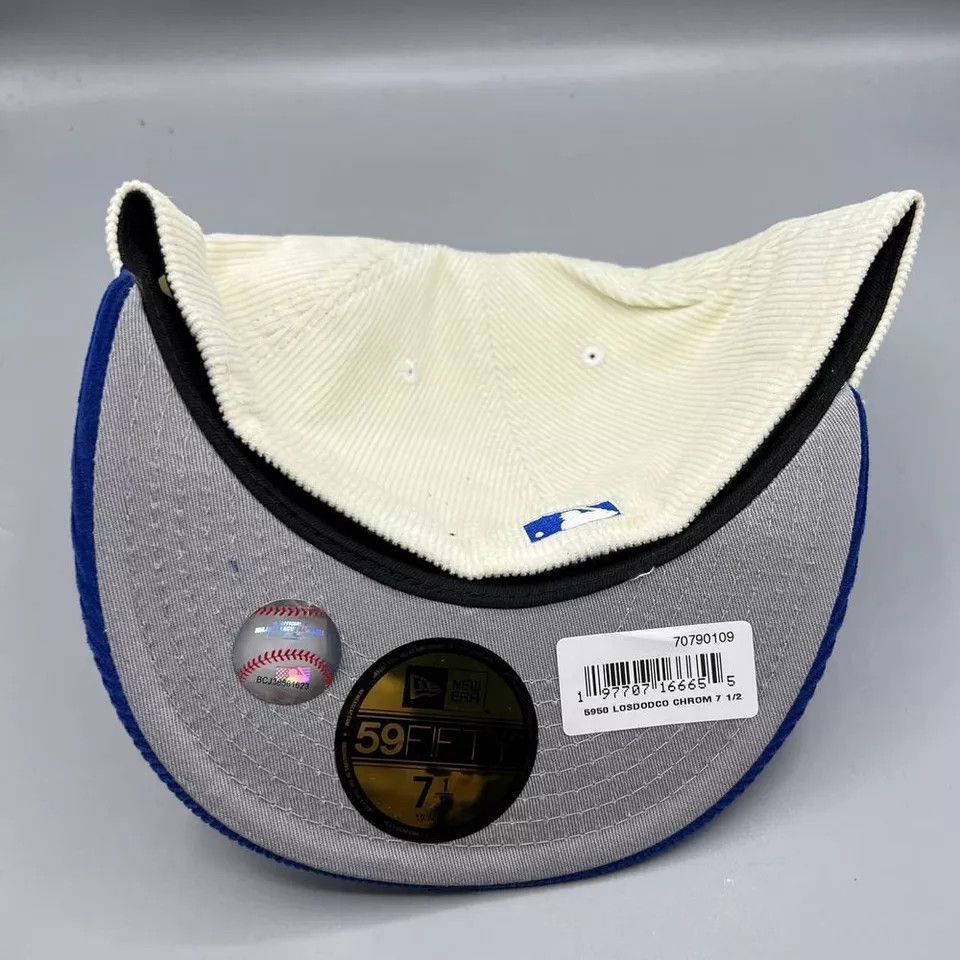 New Era Los Angeles LA Dodgers Hat Men 7 1/2 Corduroy Fitted Cap New Size ONE SIZE - 6 Thumbnail