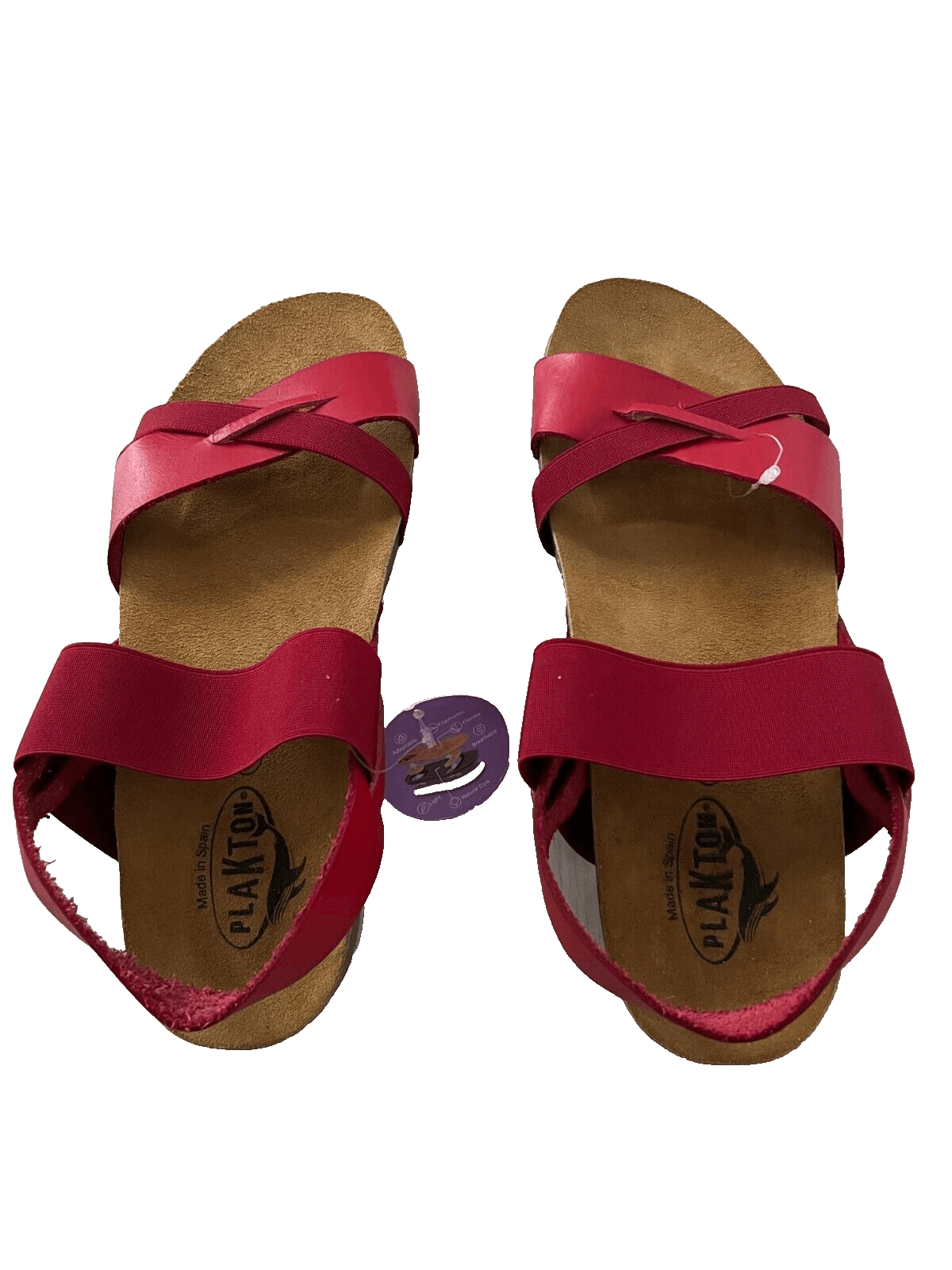 Other Plakton Vaquetilla Leather Sandals Red ( 42 EU ) Size US 12 / IT 42 - 3 Thumbnail