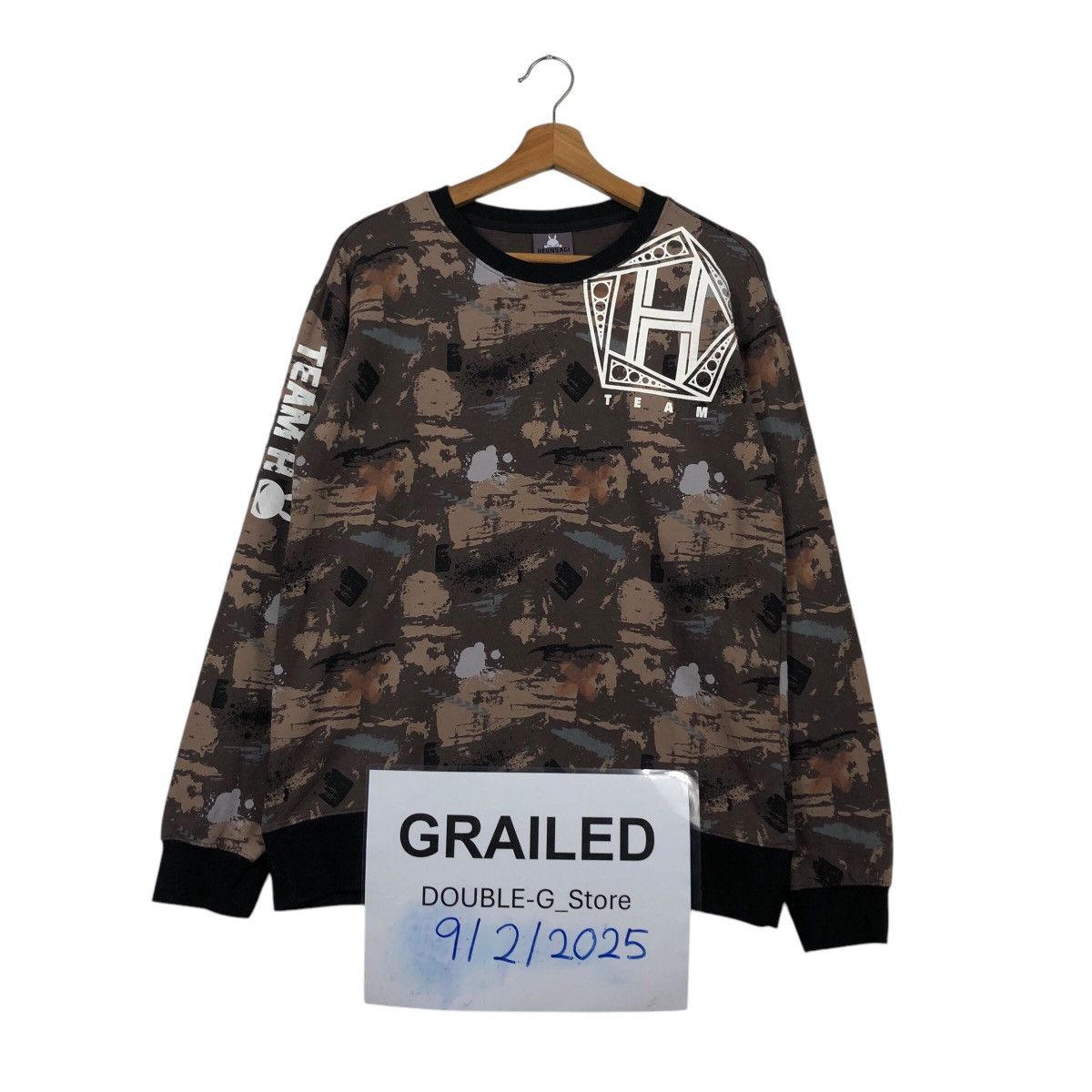 Japanese Brand 📌Streetwear Sweatshirt Keunsagi Camouflage Big Logo Design Size US M / EU 48-50 / 2 - 1 Thumbnail