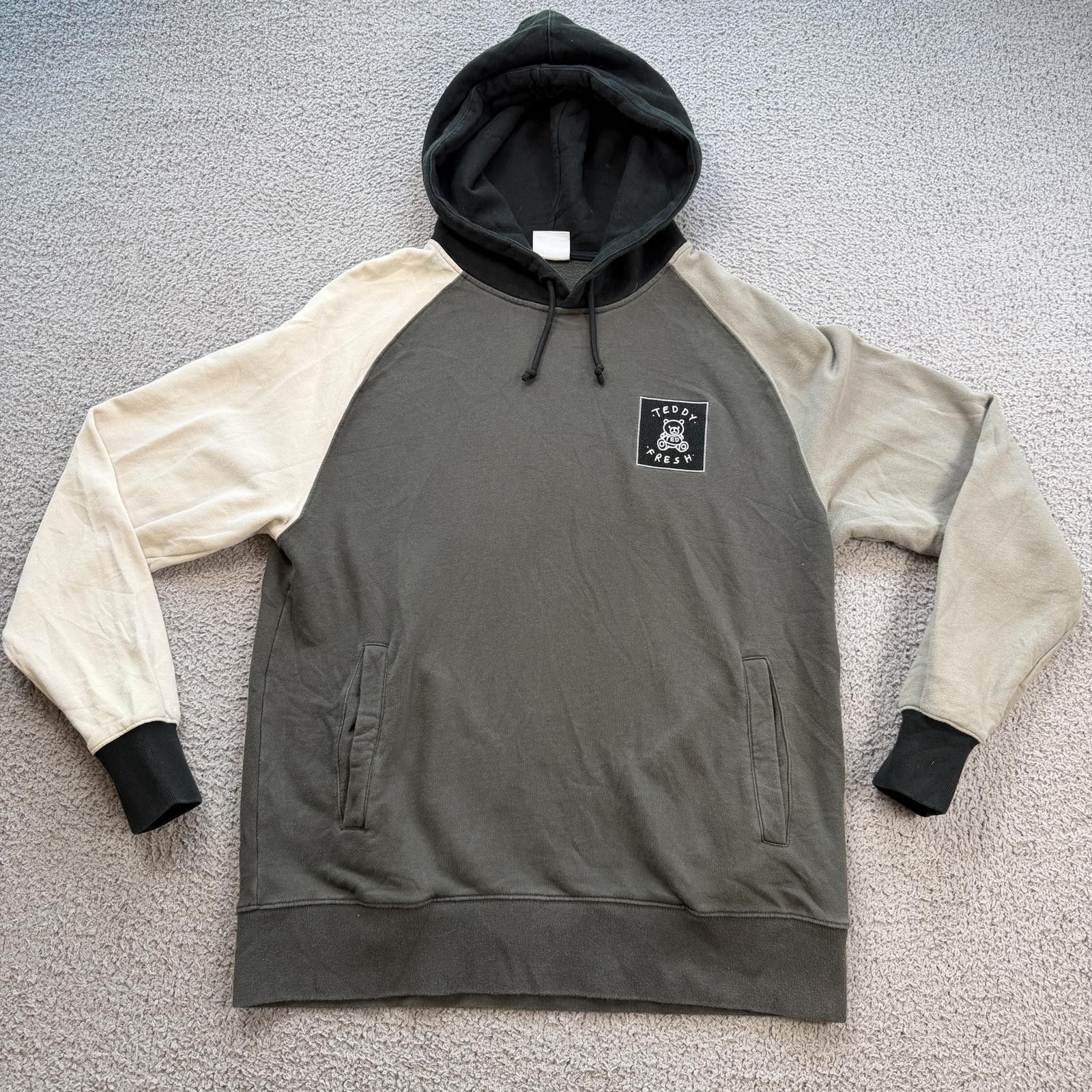 Teddy Fresh Teddy Fresh Colorblock Hoodie Olive Green Pullover Mens L Size US L / EU 52-54 / 3 - 1 Thumbnail