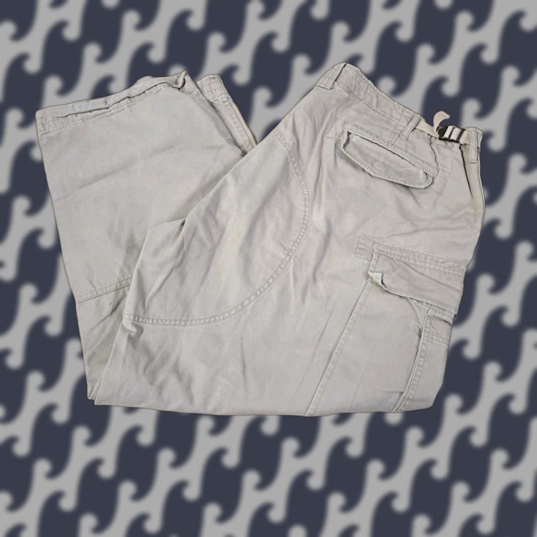 Polo Ralph Lauren VINTAGE Polo Ralph Lauren Cargo Pants Mens 46Bx30 Surplus Utility Military Distressed Cargo Beige 90s Army USA Mens Size US XXL / EU 58 / 5 - 1 Thumbnail