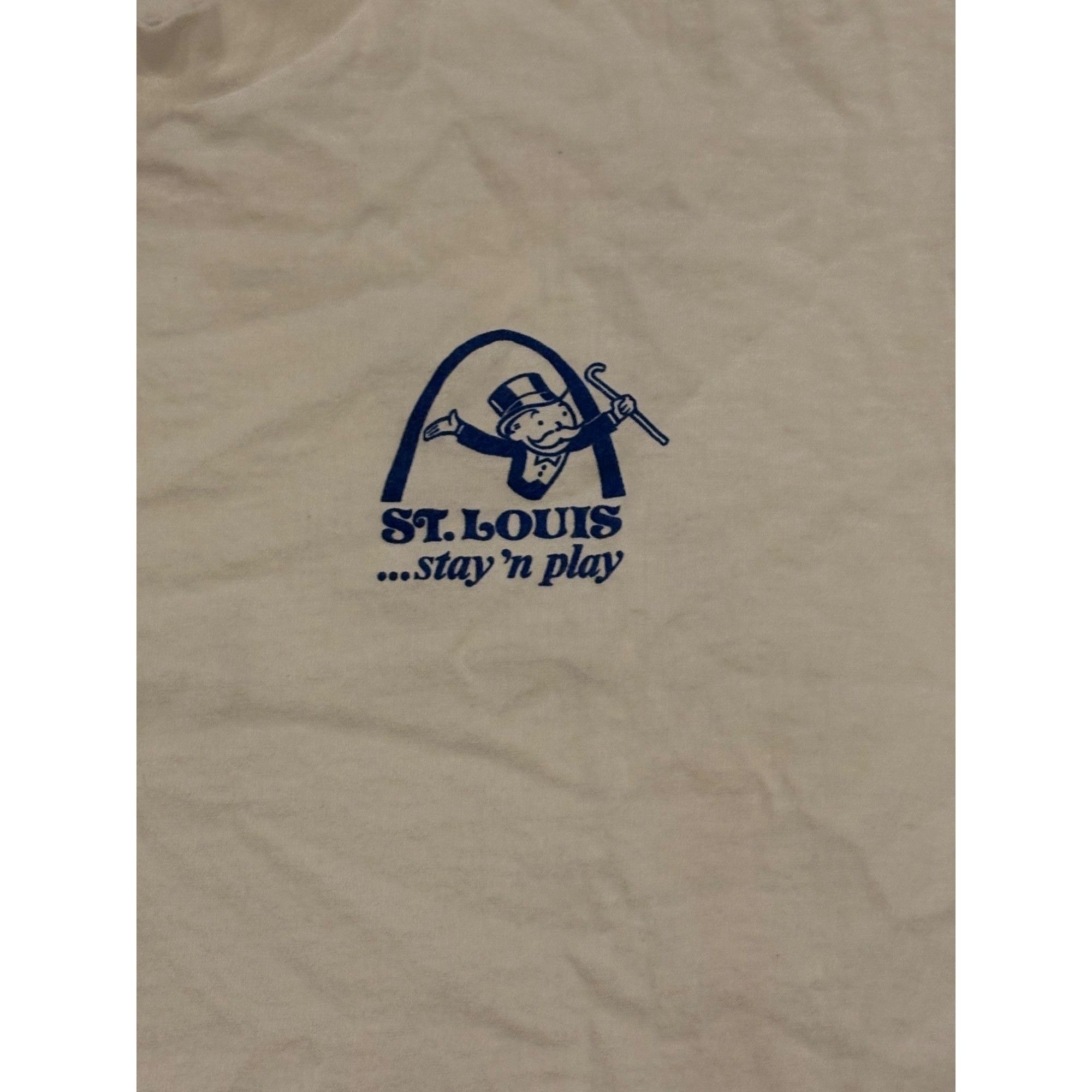 Fruit Of The Loom Vintage 1990's St. Louis ...Stay 'n Play Monopoly Single Sti Size US XL / EU 56 / 4 - 6 Thumbnail