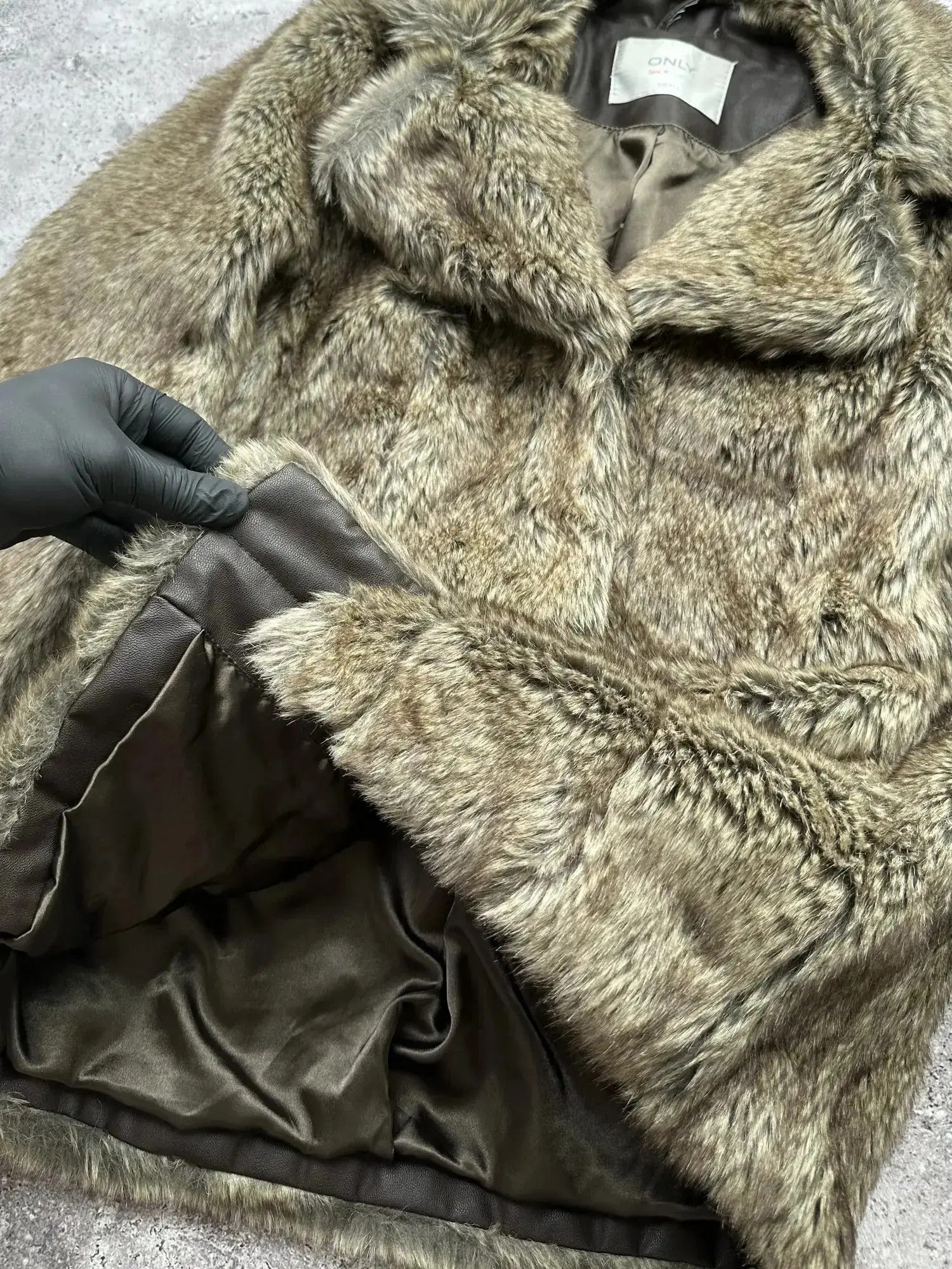 Vintage Vintage Faux Fur Coat C386(V112) Size S / US 4 / IT 40 - 4 Thumbnail